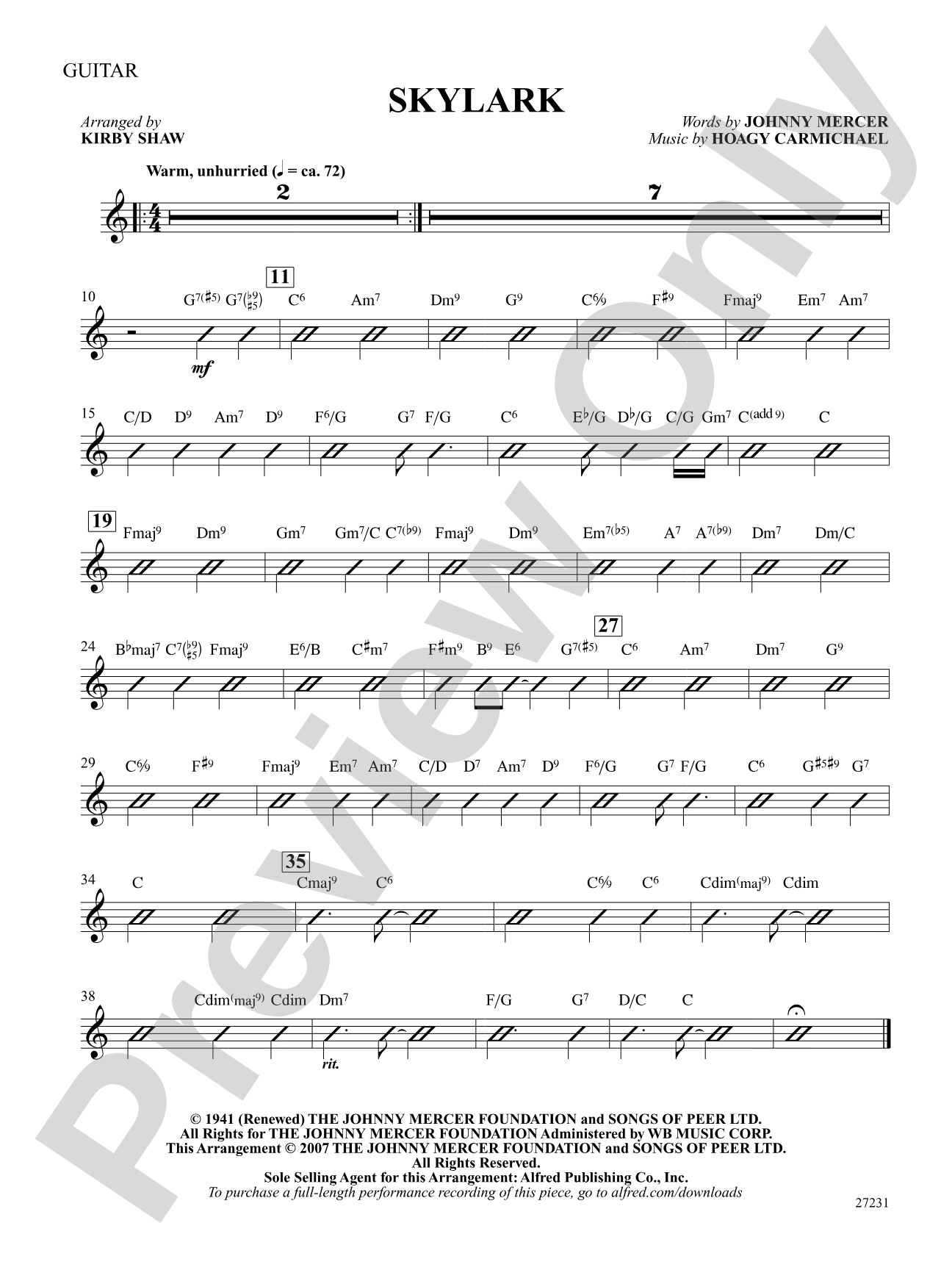 Skylark: Guitar: Choral SoundPax