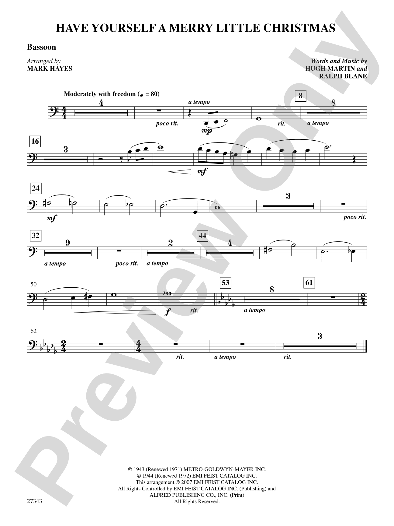 Have Yourself a Merry Little Christmas: Bassoon: Choral SoundPax