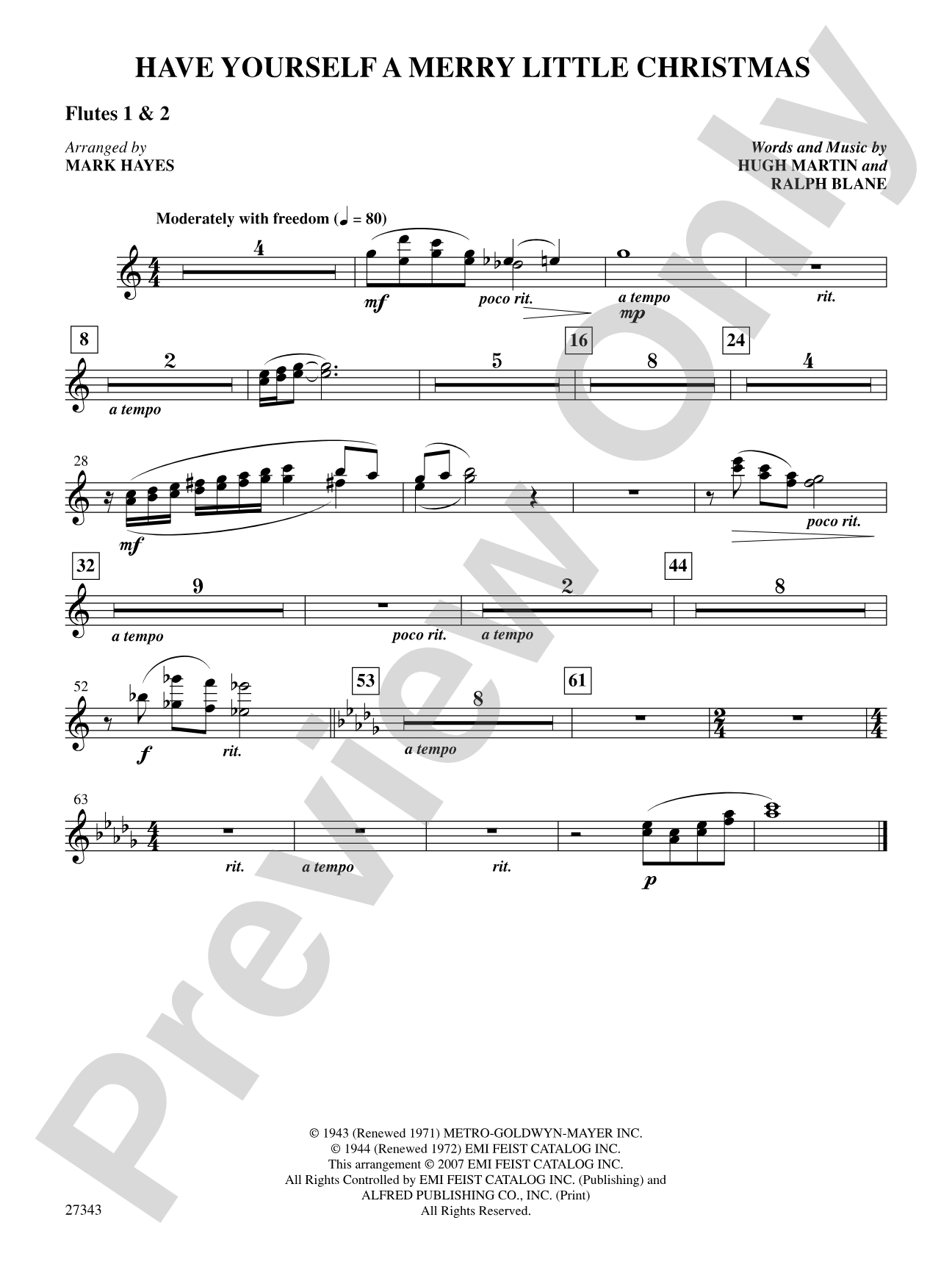 Have Yourself a Merry Little Christmas: 1st & 2nd Flute: Choral SoundPax