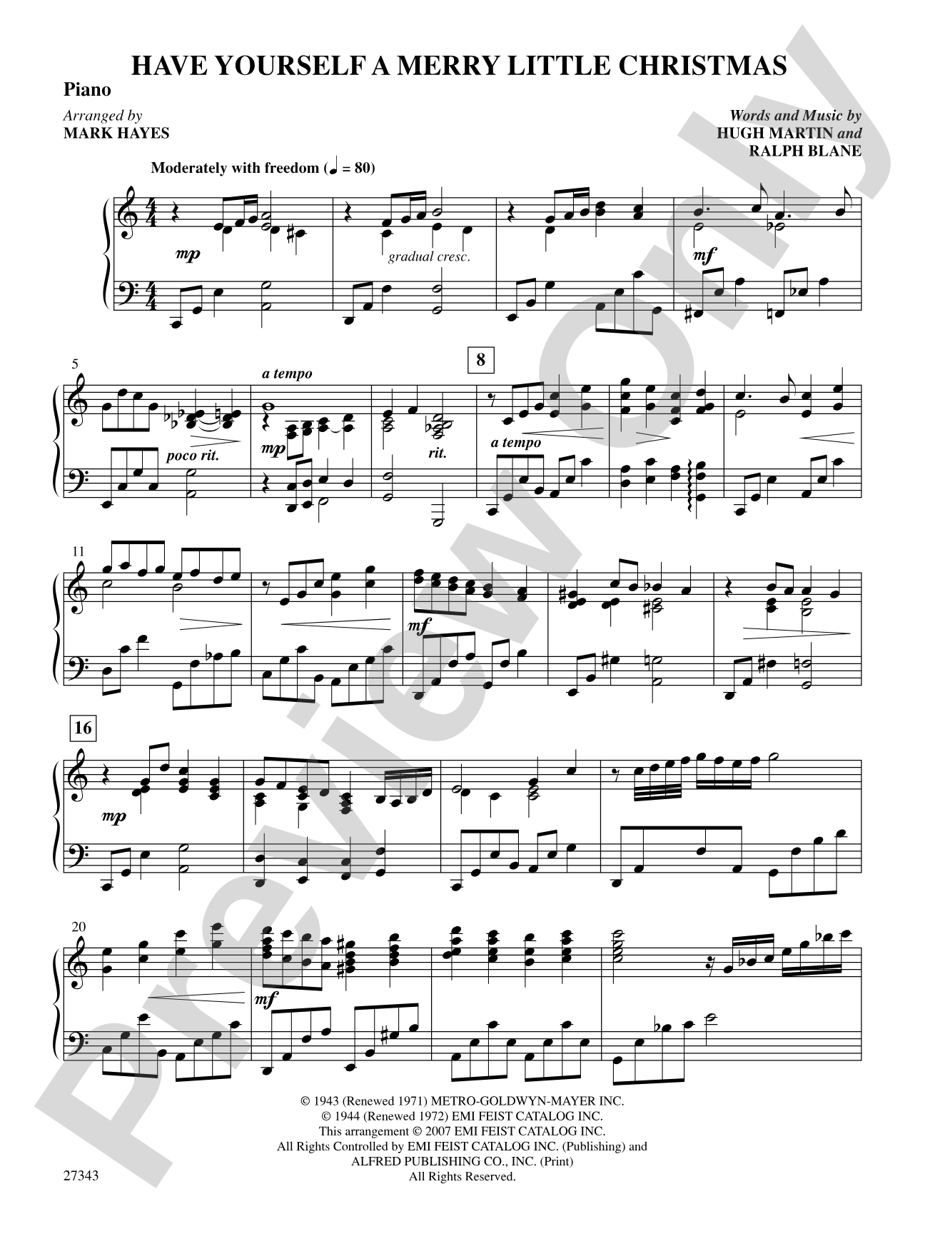 Have Yourself a Merry Little Christmas: Piano Accompaniment: Choral SoundPax