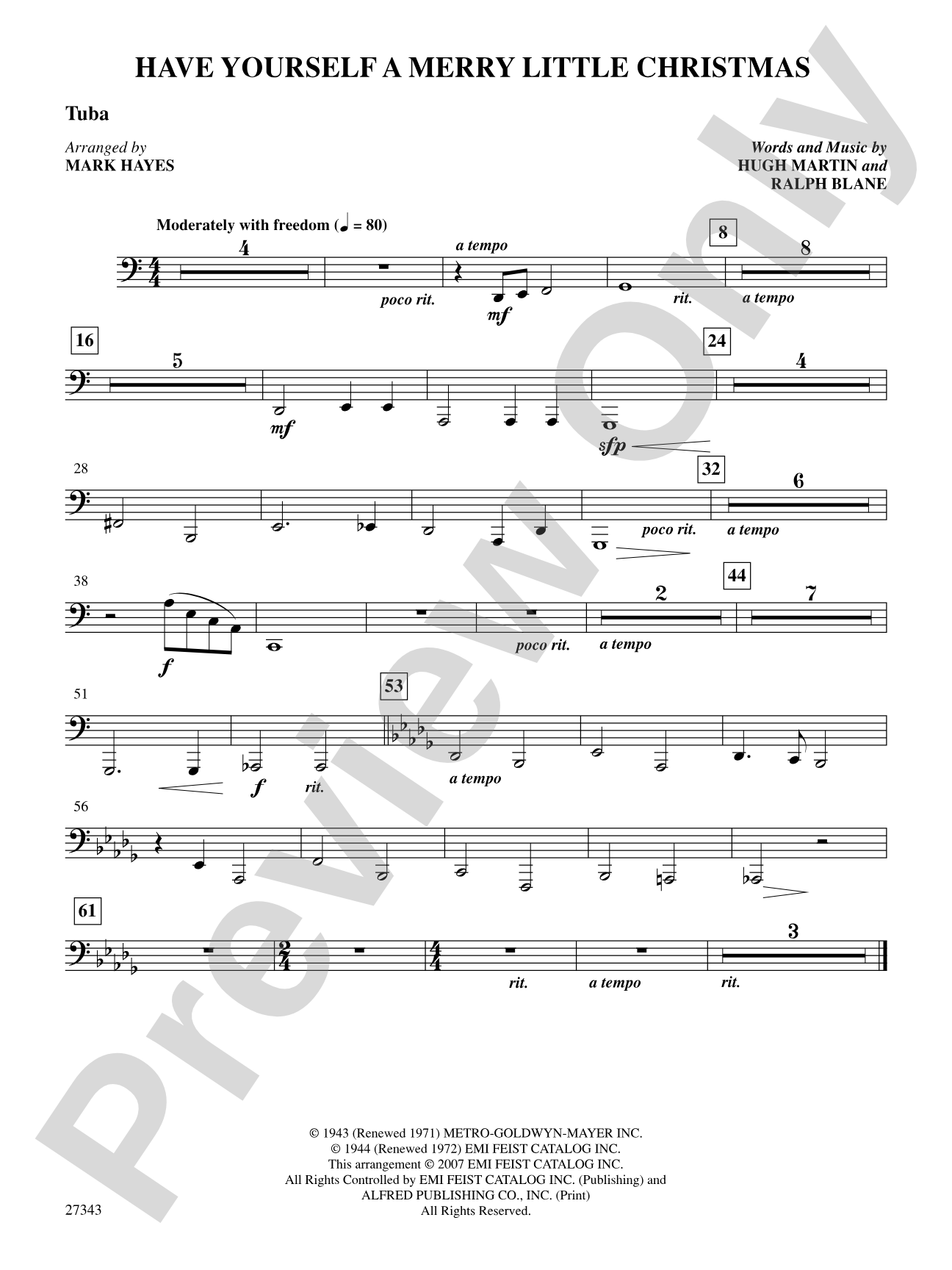 Have Yourself a Merry Little Christmas: Tuba: Choral SoundPax