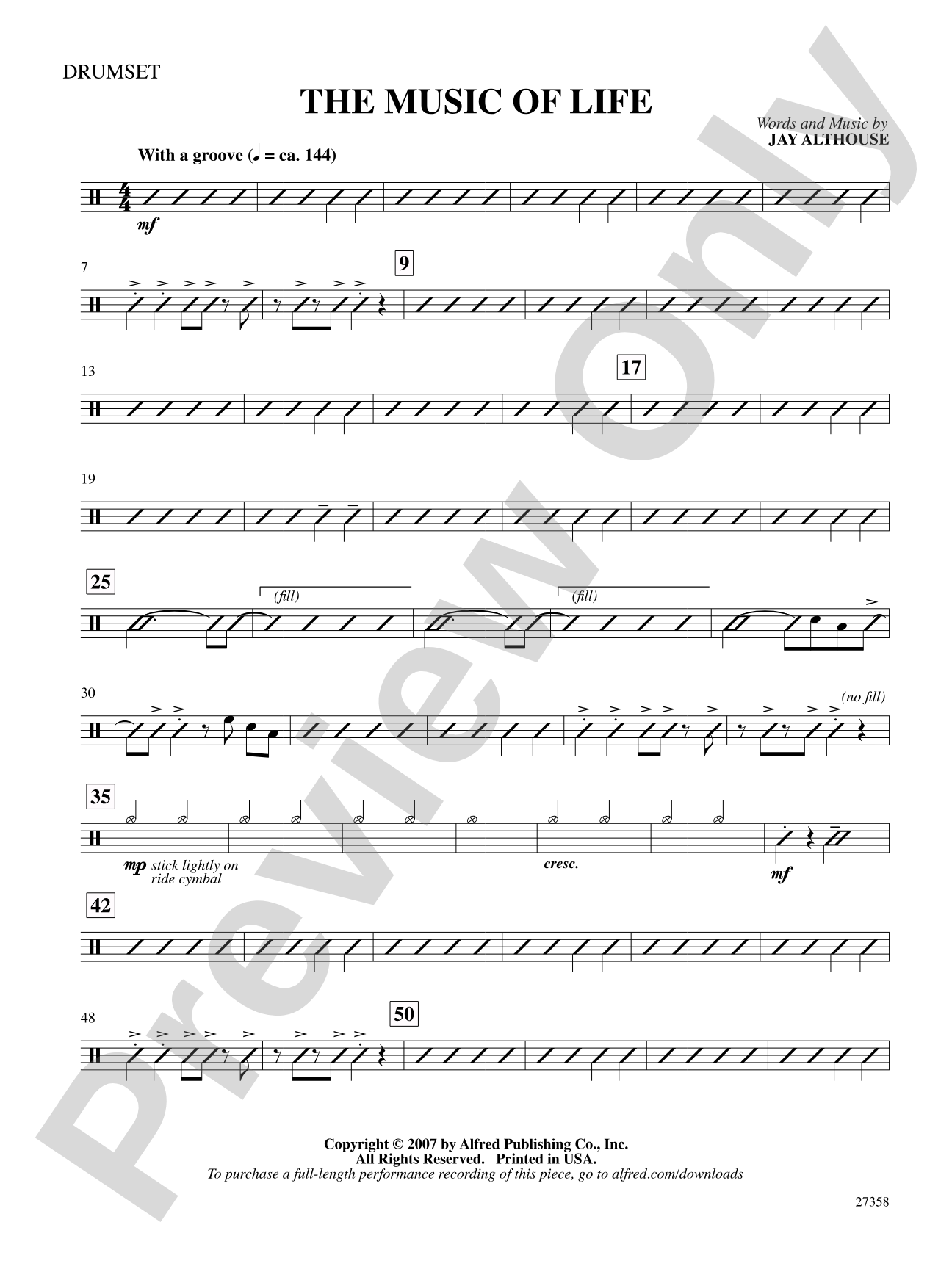 The Music of Life: Drums: Choral SoundPax