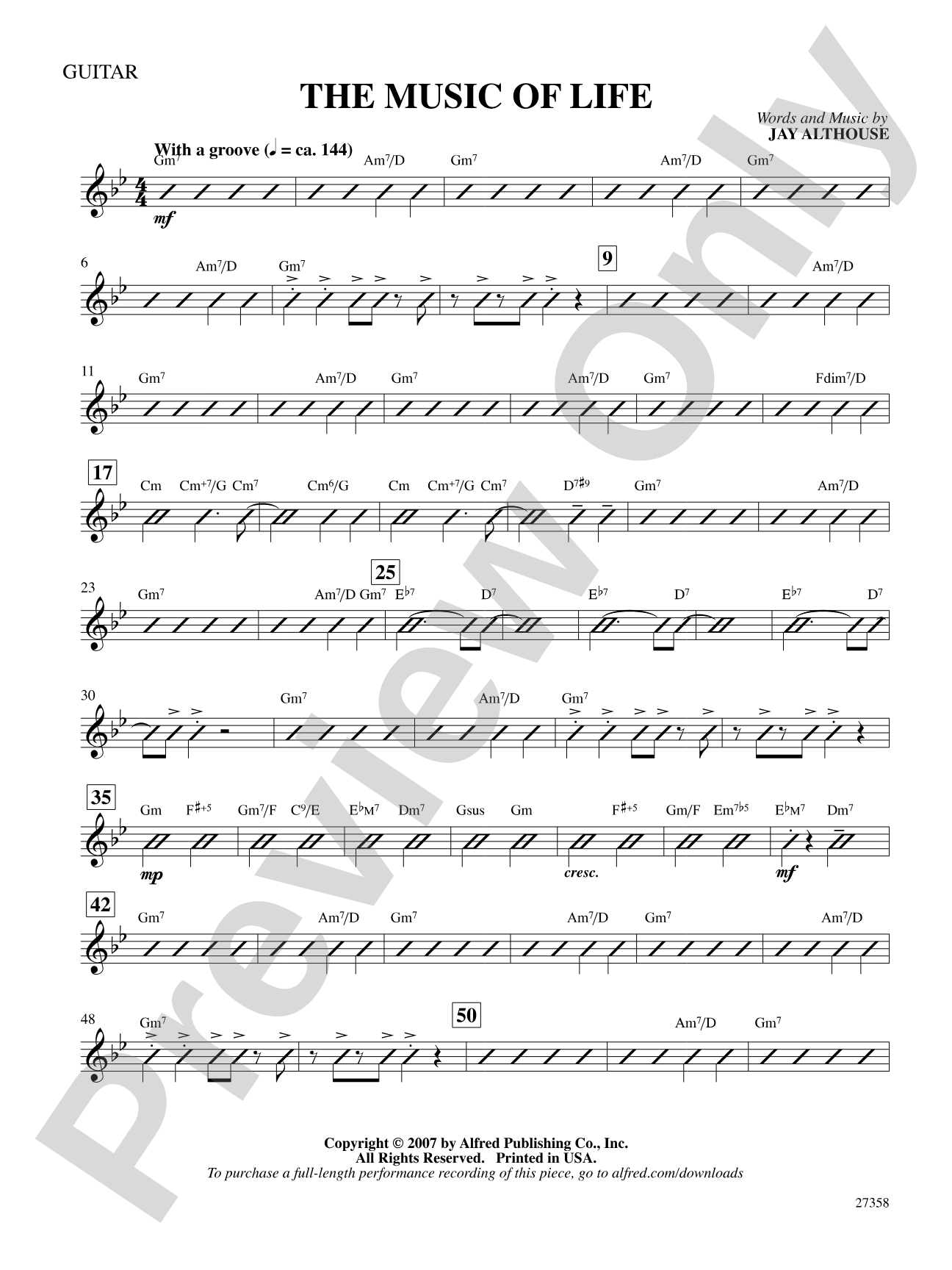 The Music of Life: Guitar: Choral SoundPax