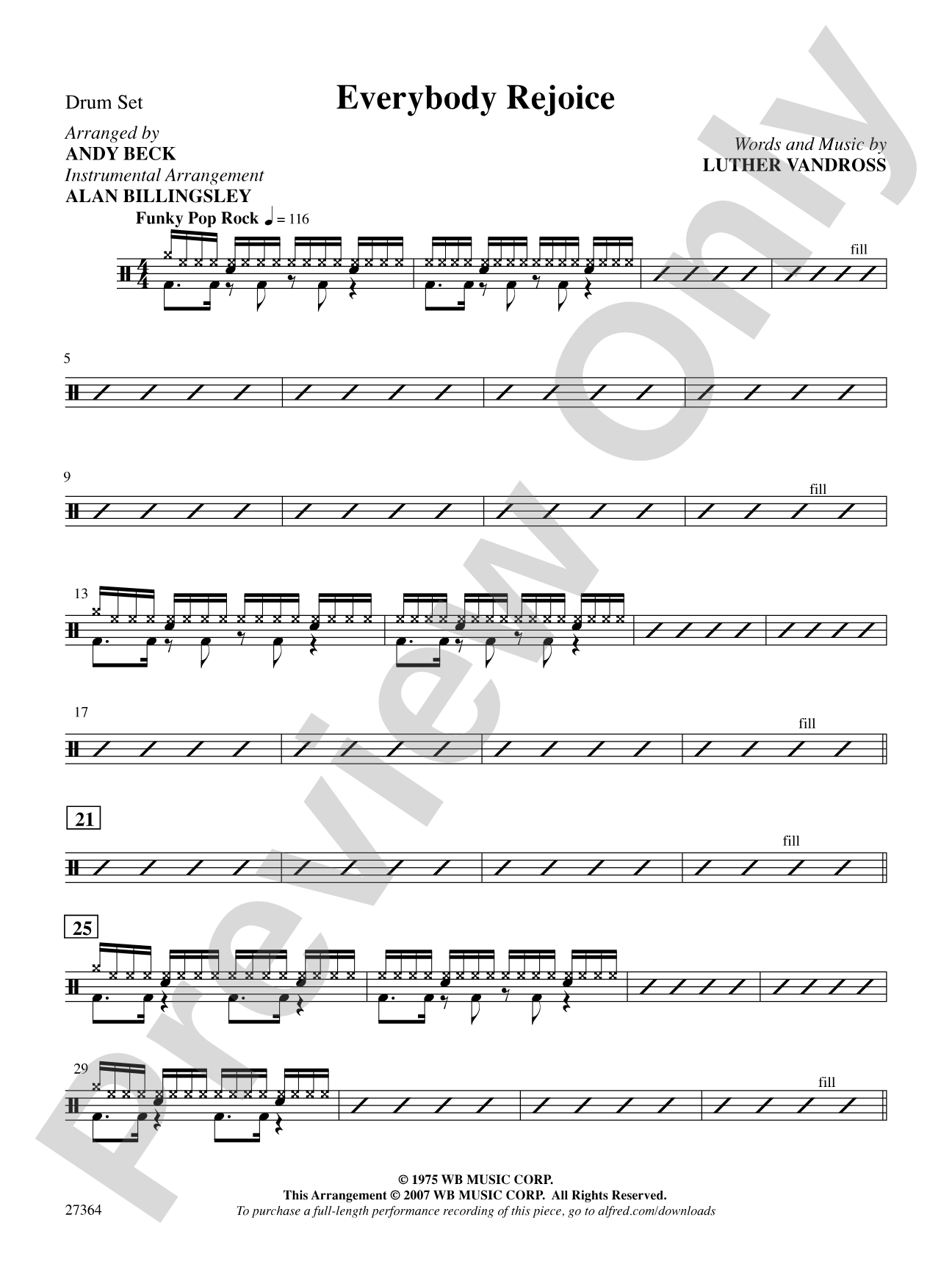 Everybody Rejoice (from The Wiz): Drums: Choral SoundPax