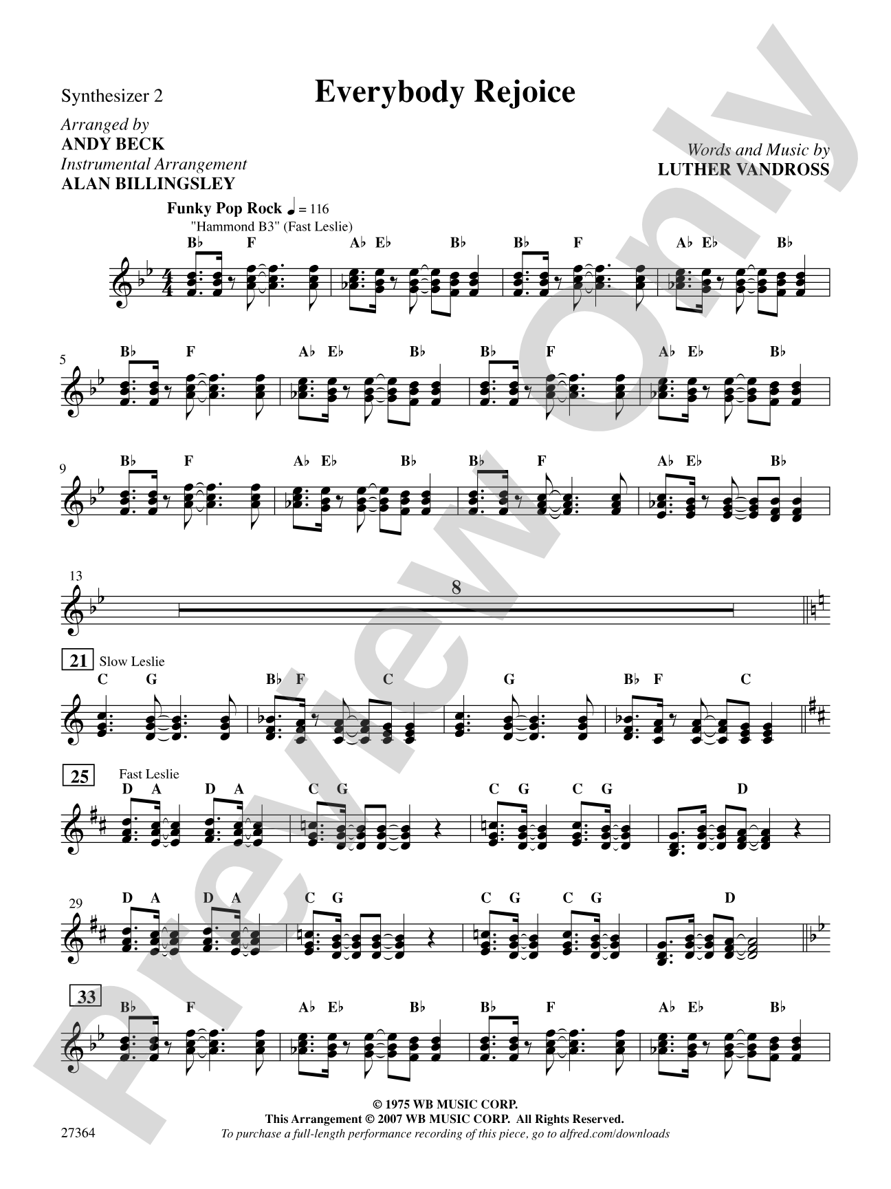Everybody Rejoice (from The Wiz): 2nd Synthesizer: Choral SoundPax