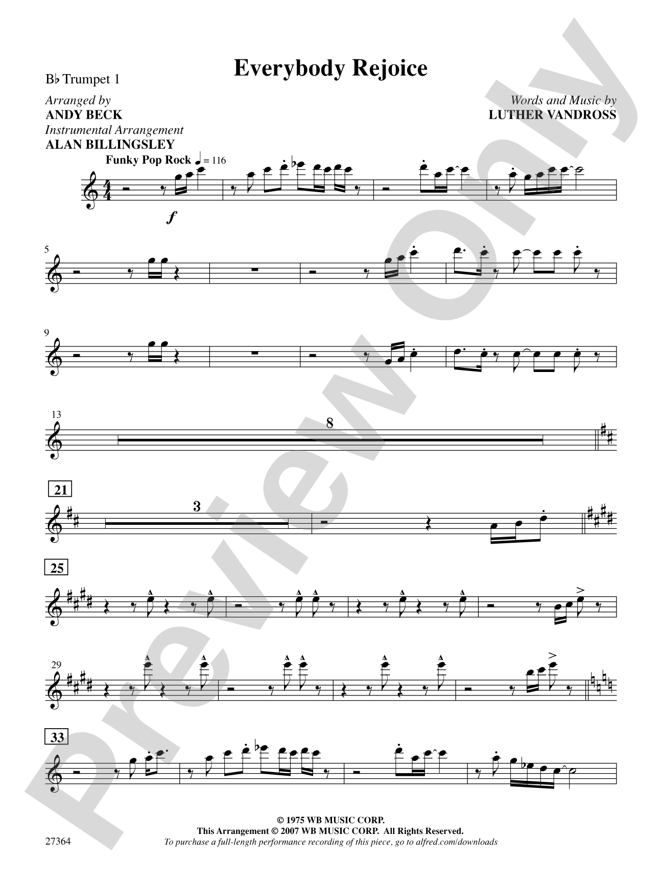 Everybody Rejoice (from The Wiz): 1st B-flat Trumpet: Choral SoundPax