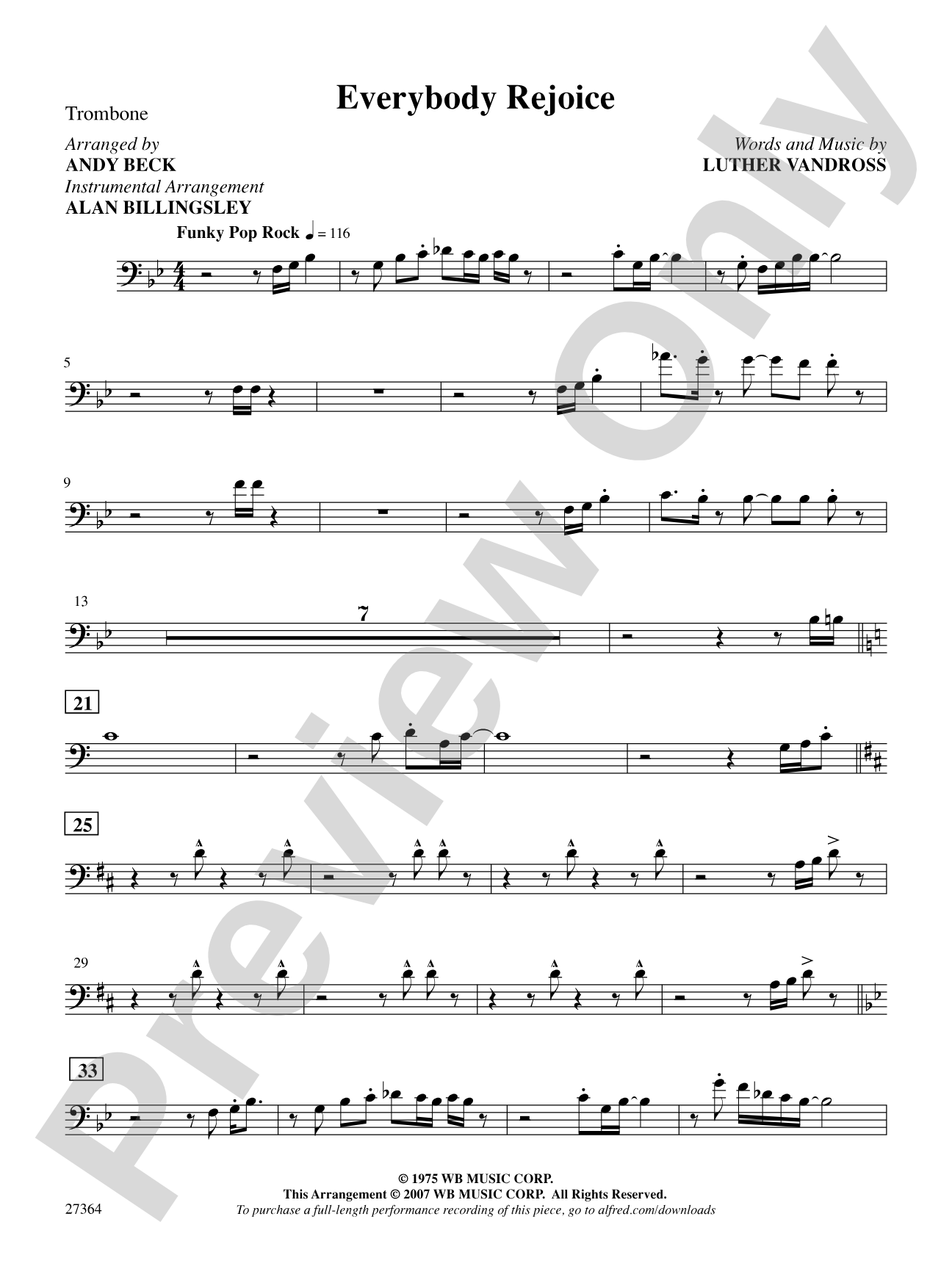 Everybody Rejoice (from The Wiz): 1st Trombone: Choral SoundPax