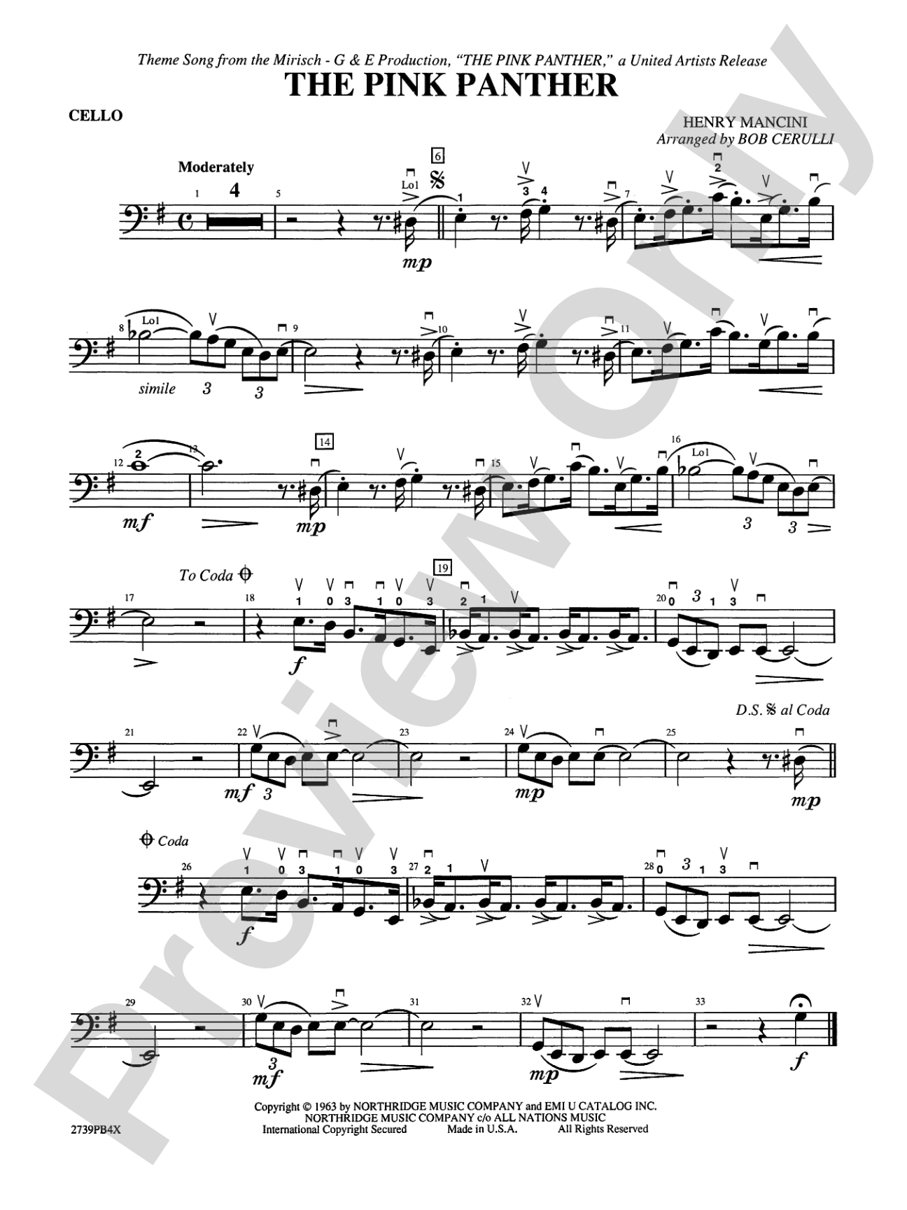 The Pink Panther: Cello