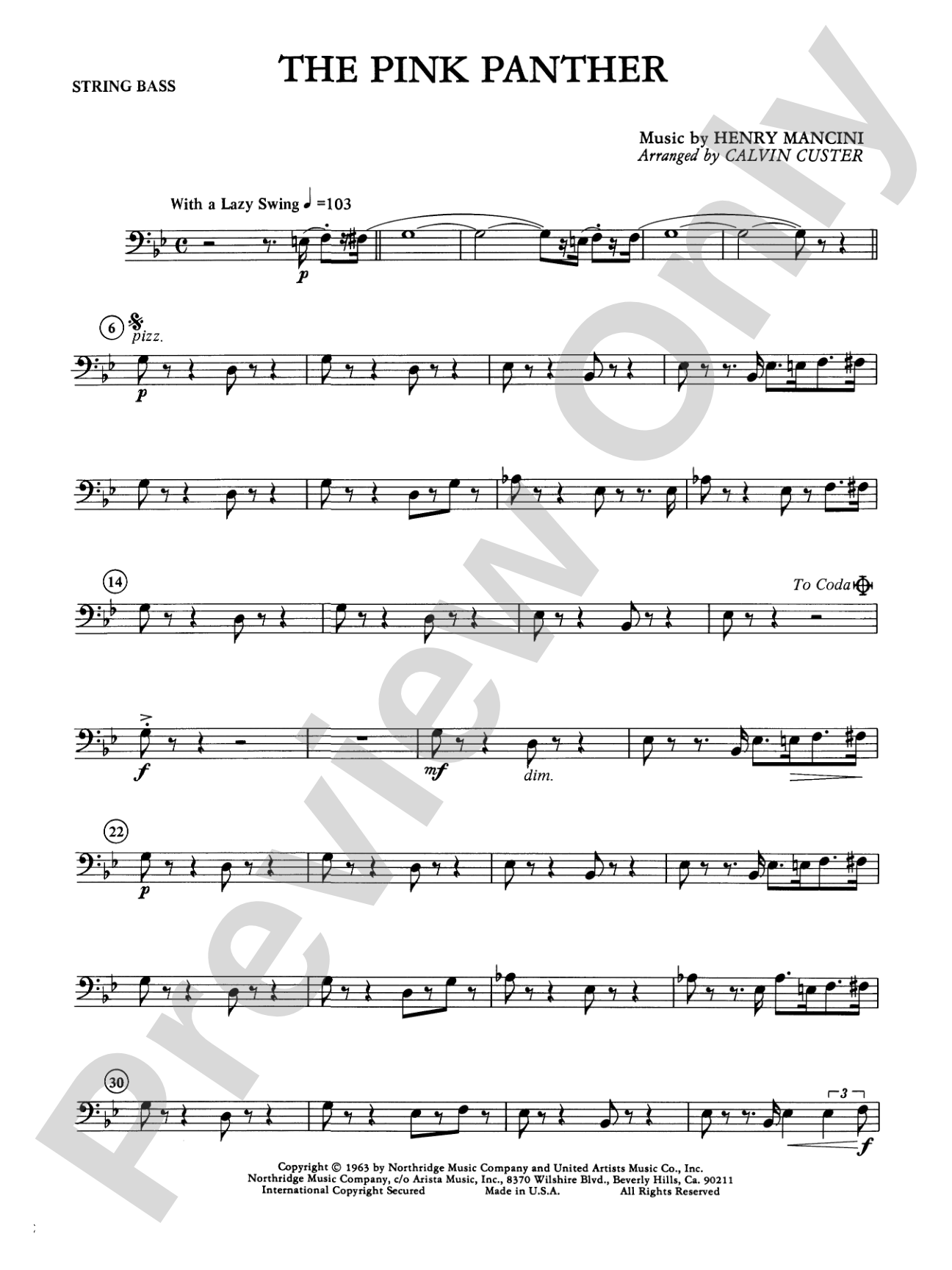 The Pink Panther: String Bass