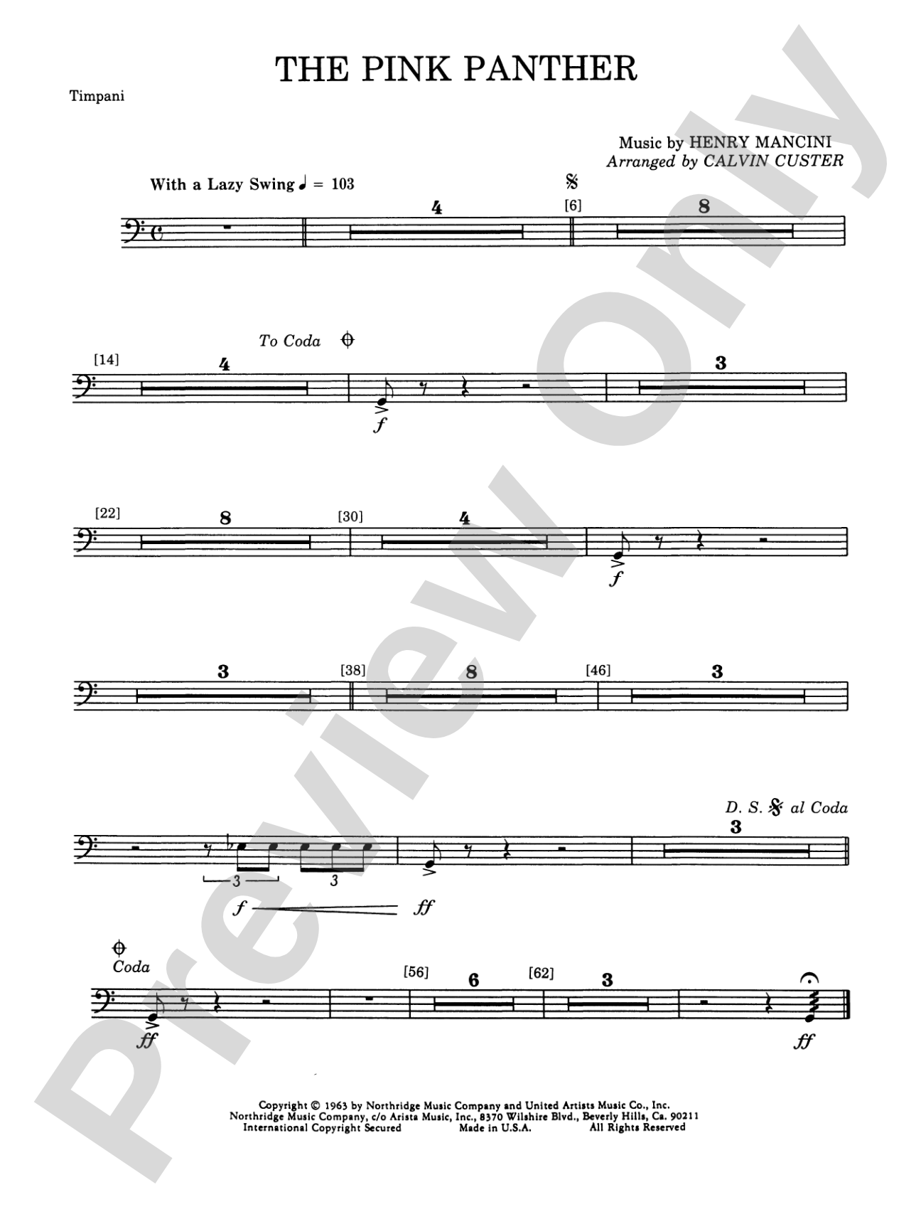 The Pink Panther: Timpani
