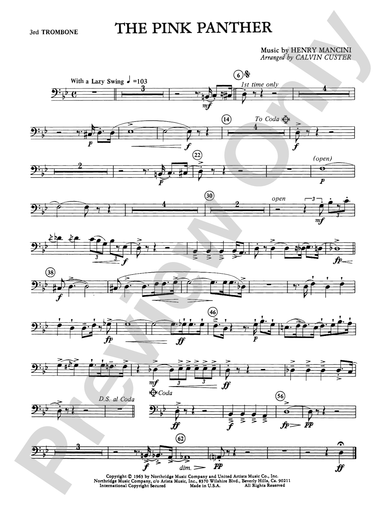 The Pink Panther: 3rd Trombone