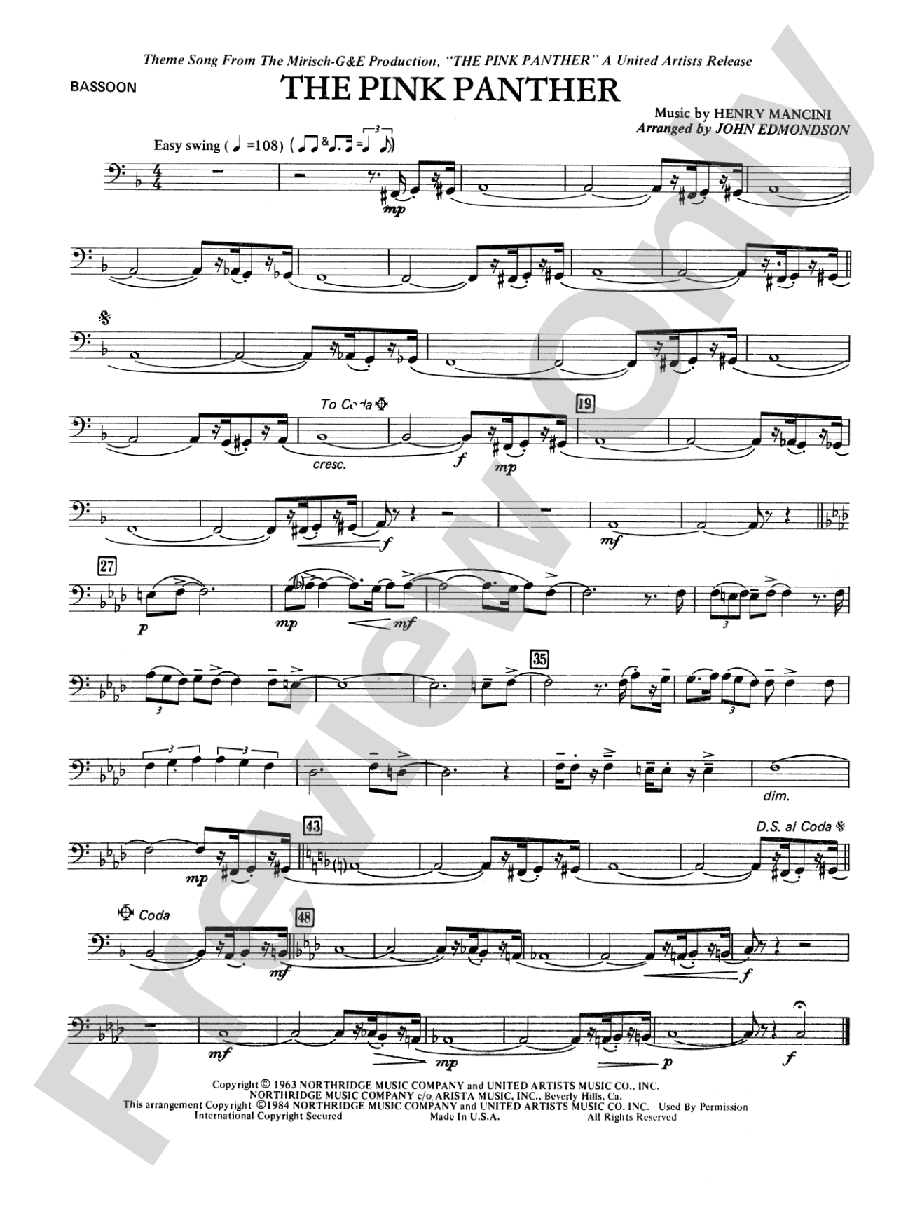 The Pink Panther: Bassoon