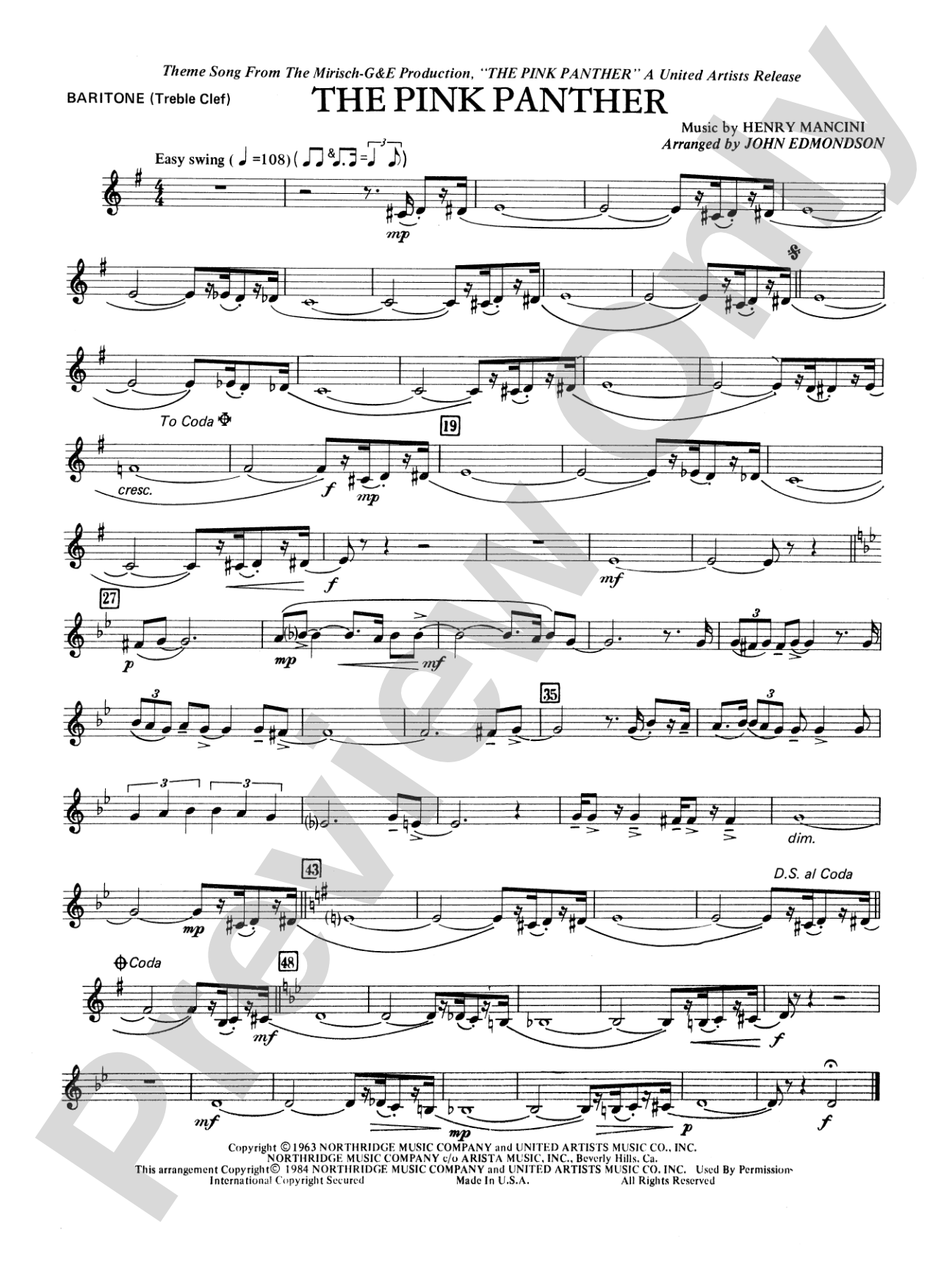 The Pink Panther: Baritone T.C.