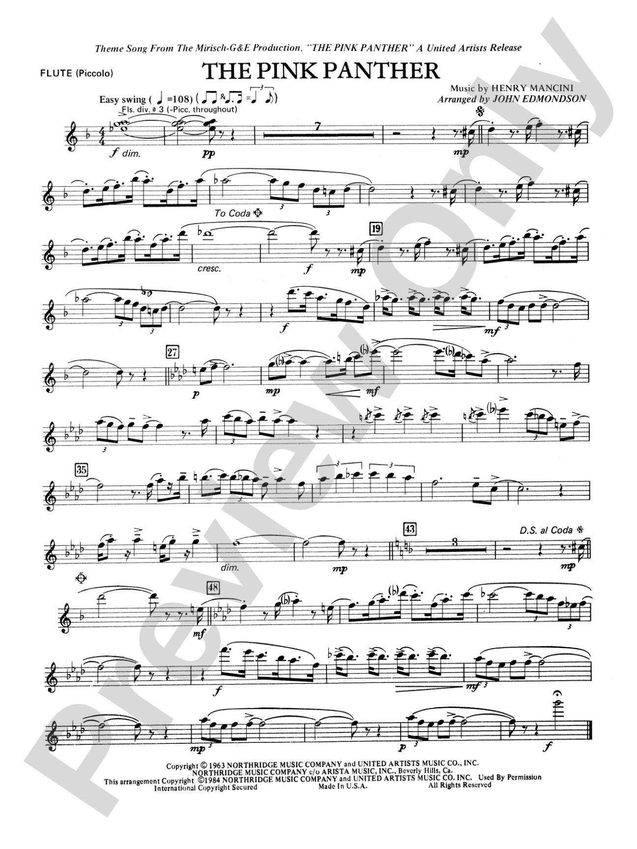 The Pink Panther: Flute