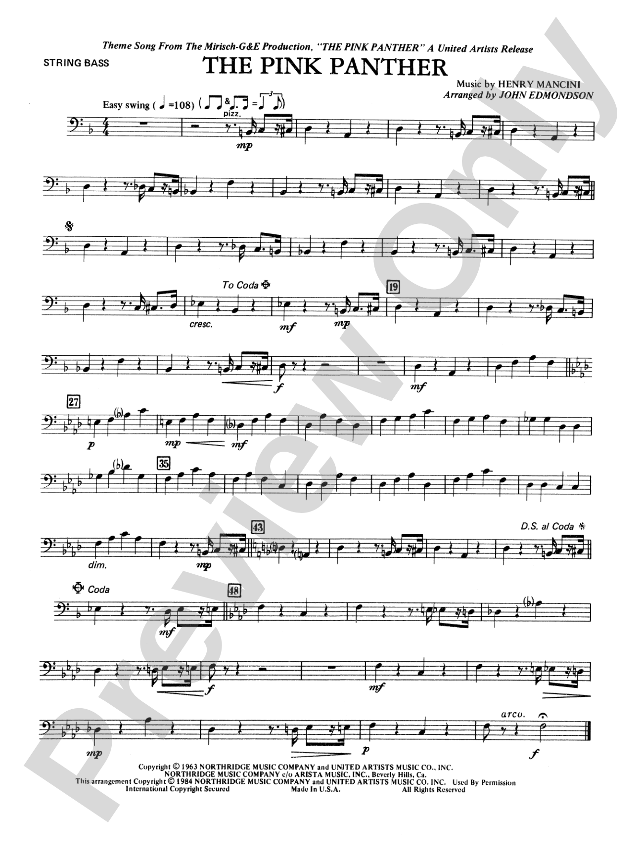 The Pink Panther: String Bass