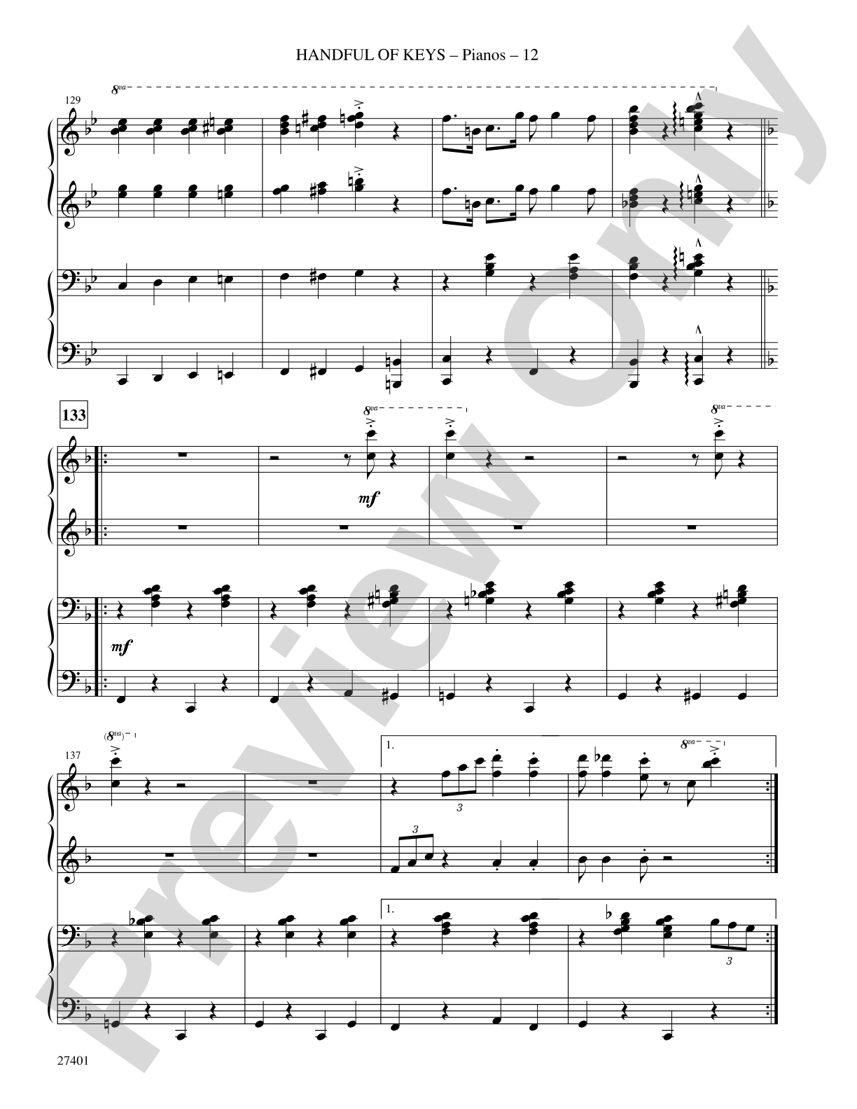 Handful of Keys (from Ain't Misbehavin'): Choral SoundPax