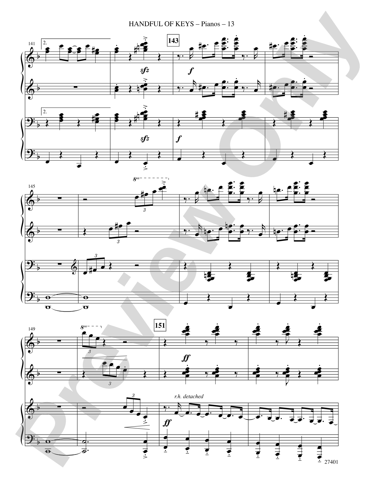Handful of Keys (from Ain't Misbehavin'): Choral SoundPax