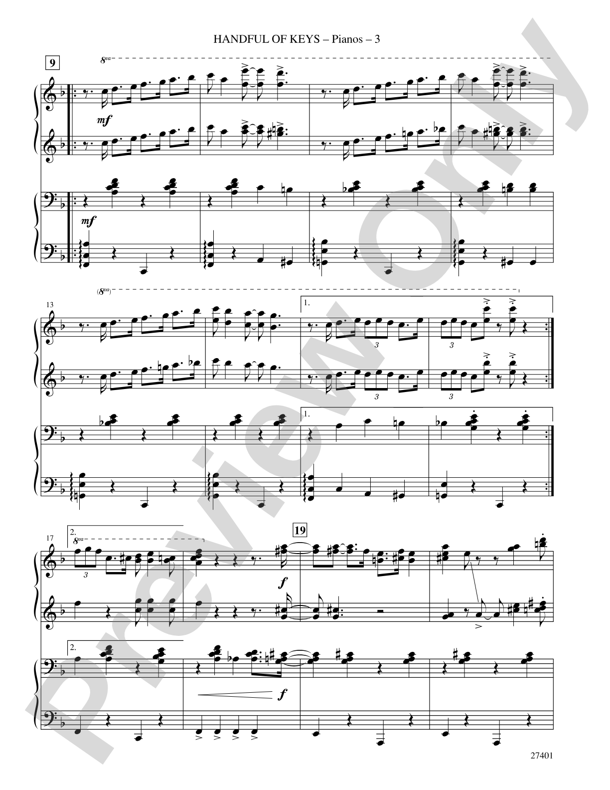 Handful of Keys (from Ain't Misbehavin'): Choral SoundPax