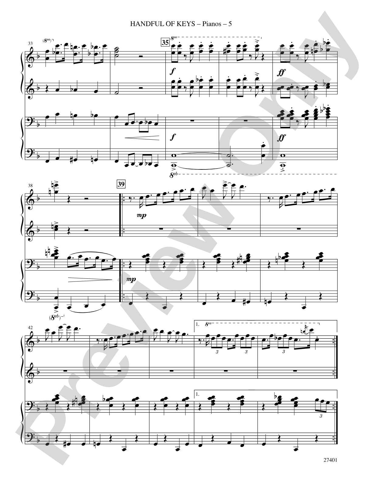 Handful of Keys (from Ain't Misbehavin'): Choral SoundPax
