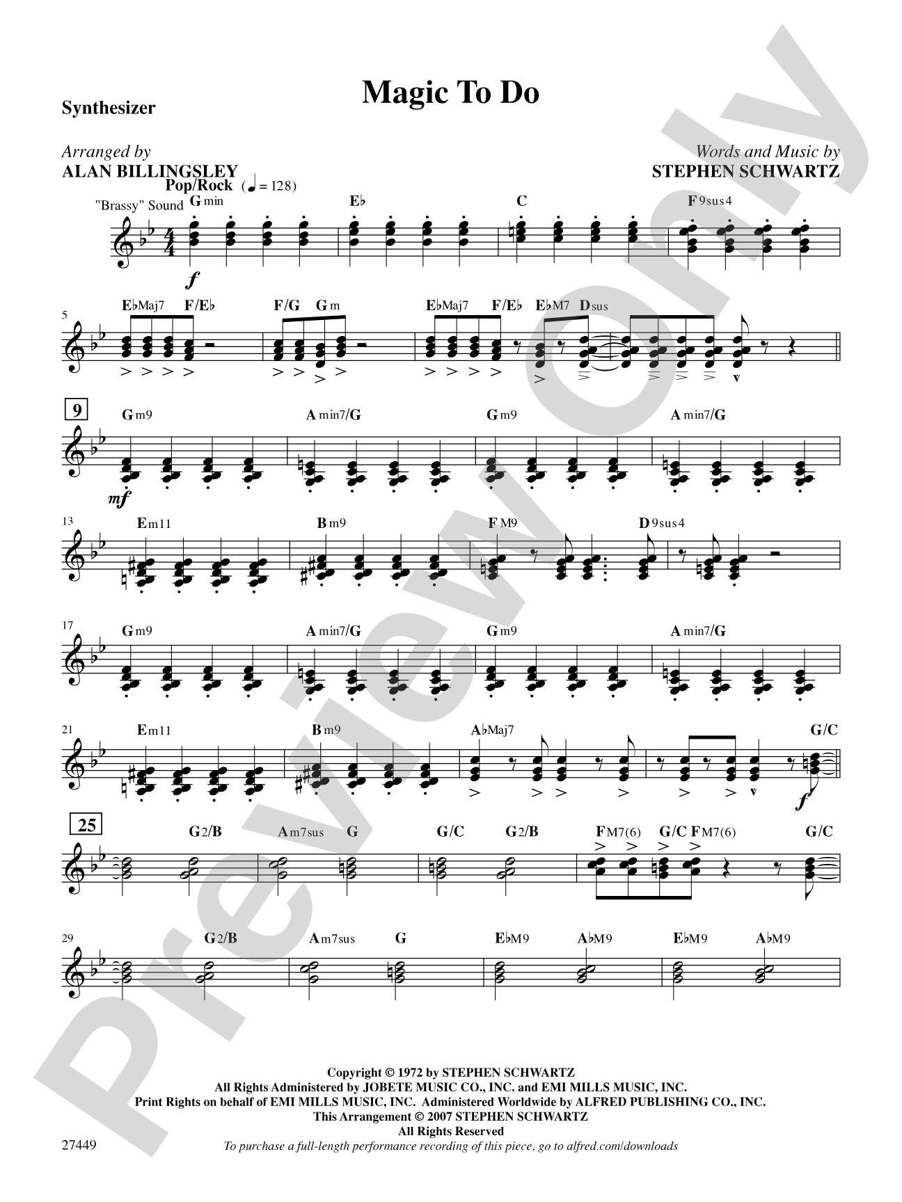 Magic to Do (from Pippin): Synthesizer: Choral SoundPax