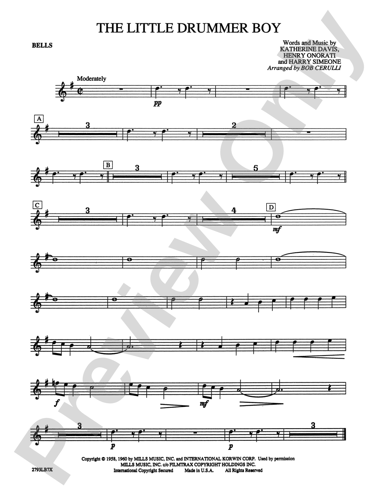 The Little Drummer Boy: Bells