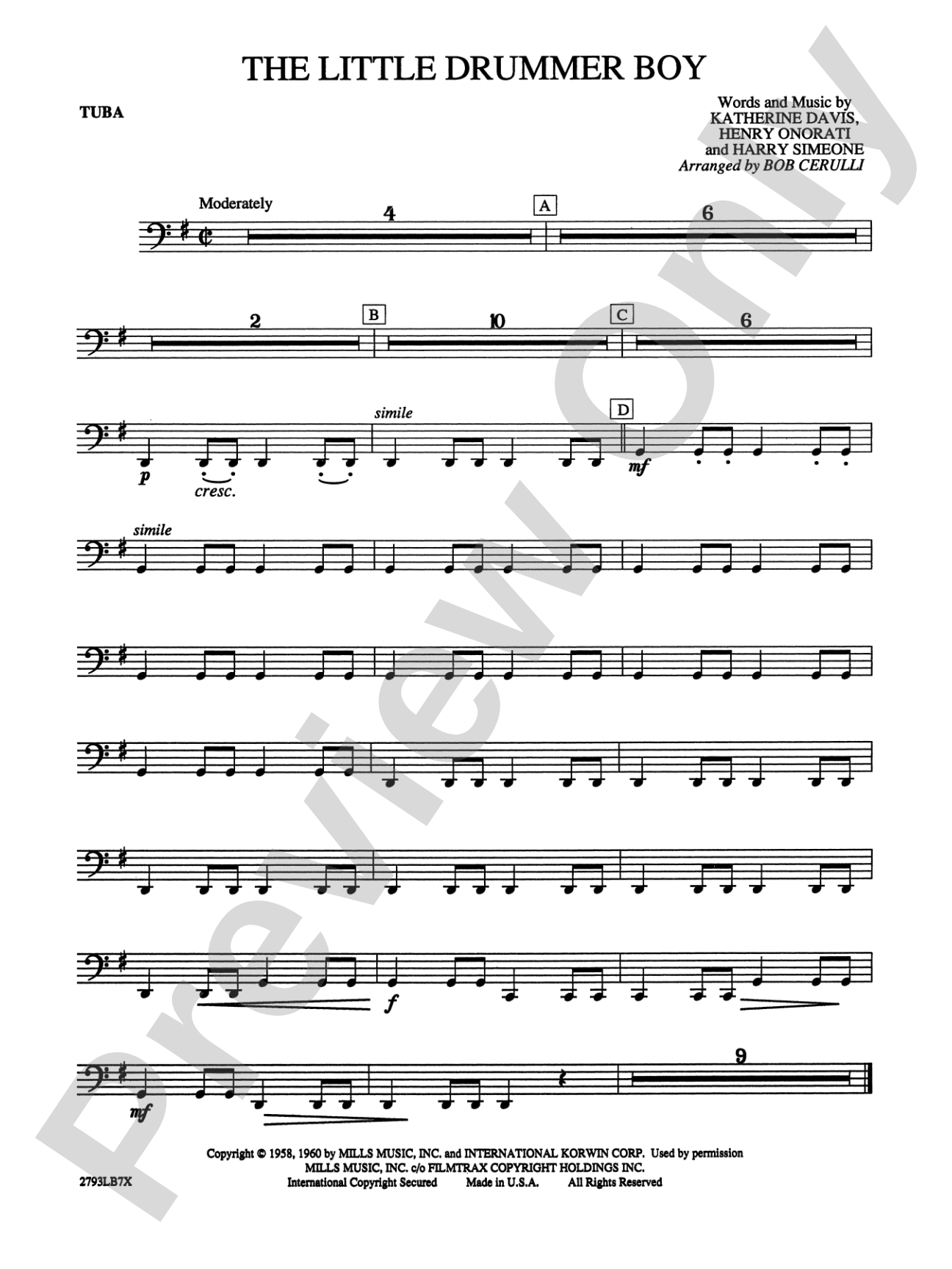 The Little Drummer Boy: Tuba