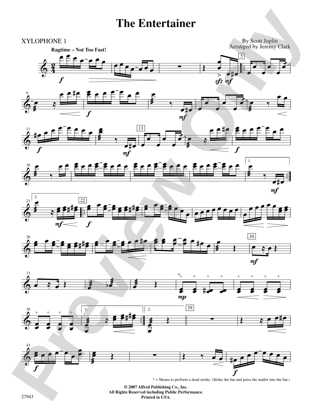 The Entertainer: 1st Xylopohone
