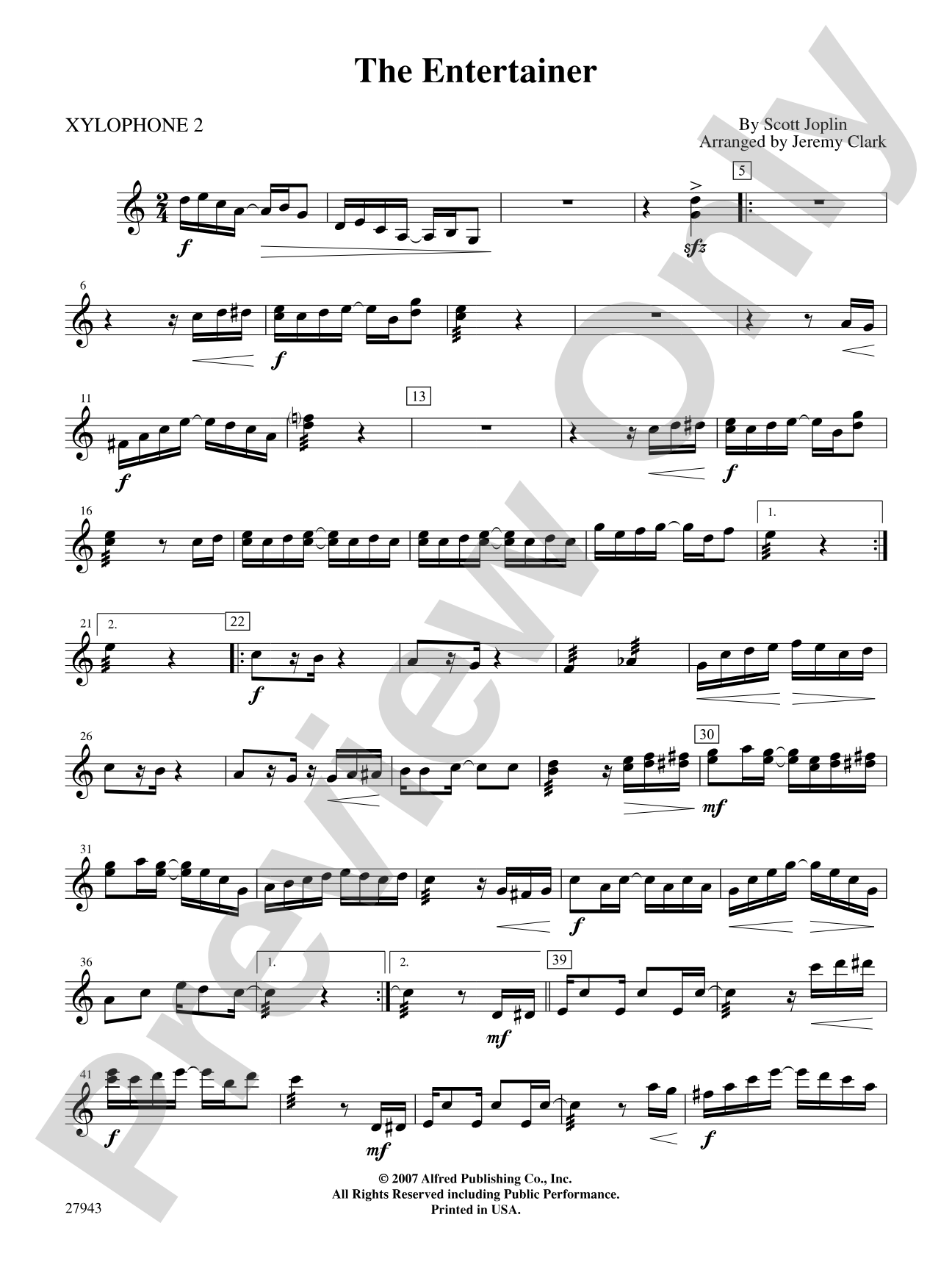 The Entertainer: 2nd Xylopohone