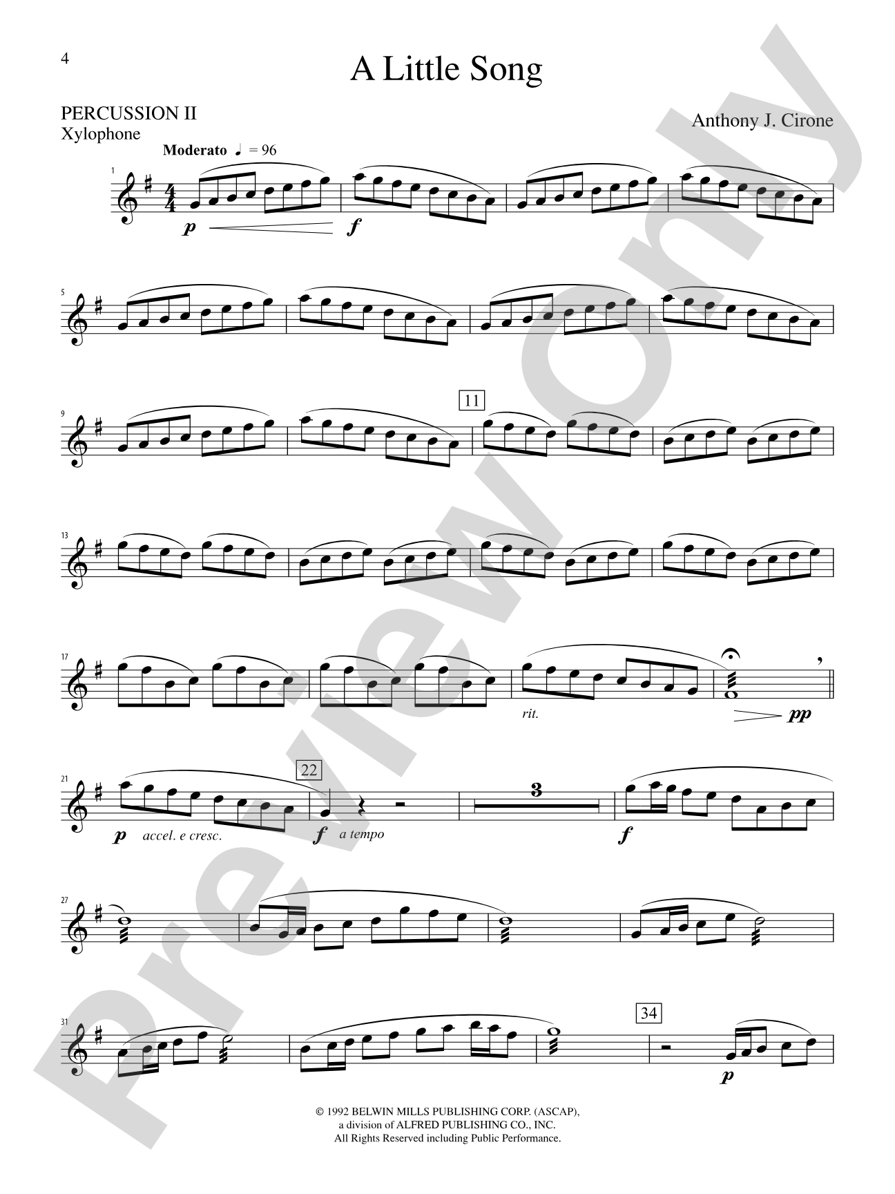The Anthony J. Cirone Intermediate Percussion Ensemble Collection: 2nd Percussion