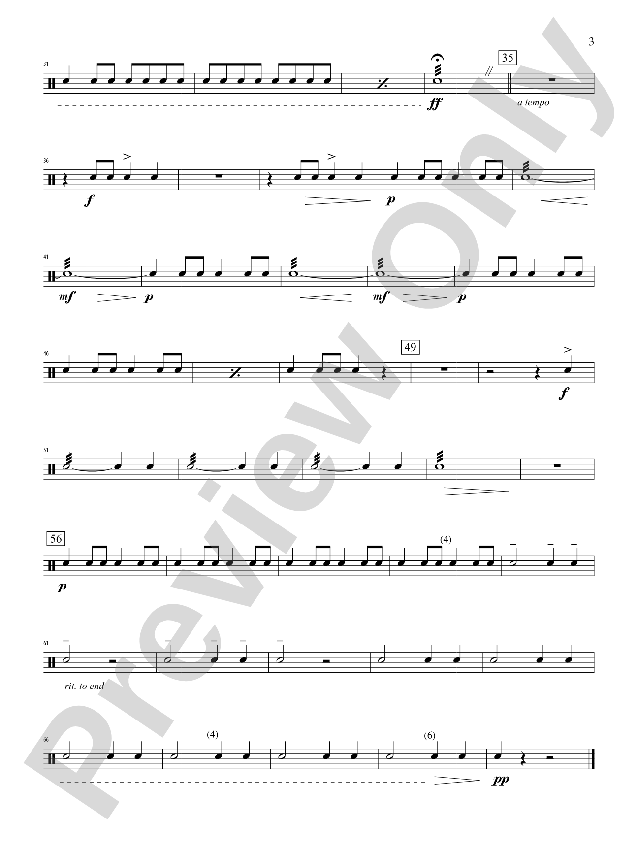 The Anthony J. Cirone Intermediate Percussion Ensemble Collection: 3rd Percussion