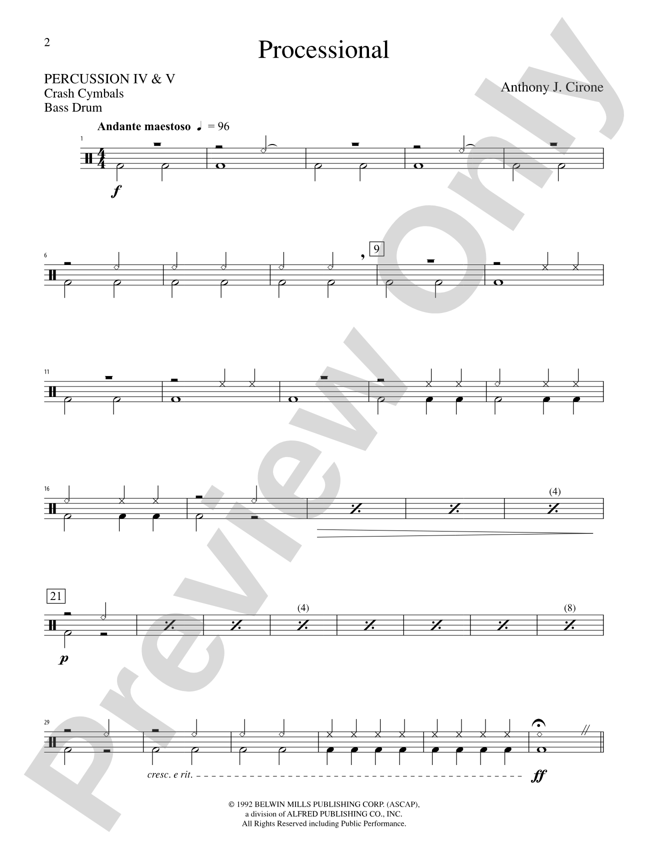 The Anthony J. Cirone Intermediate Percussion Ensemble Collection: 4th & 5th Percussion