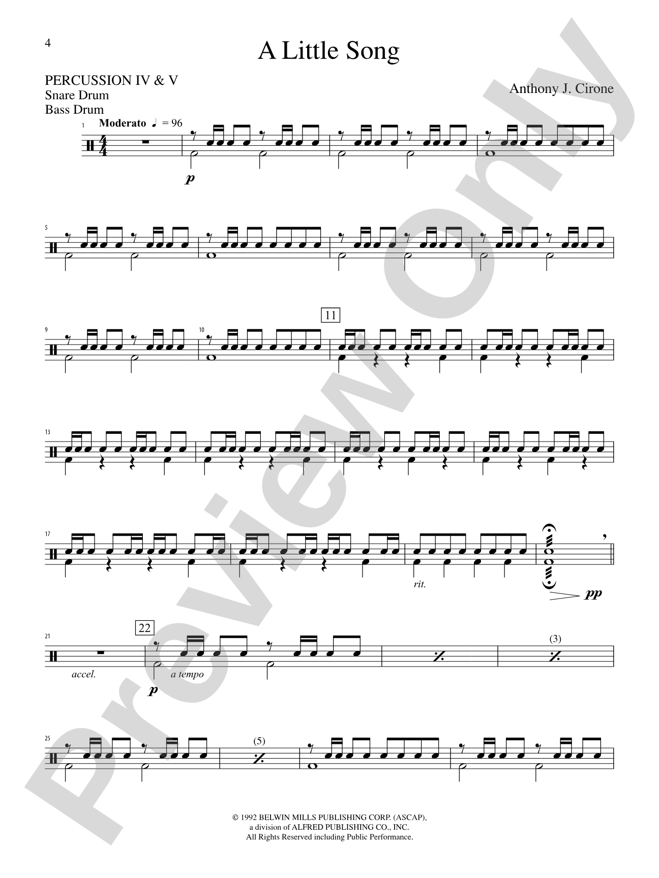 The Anthony J. Cirone Intermediate Percussion Ensemble Collection: 4th & 5th Percussion