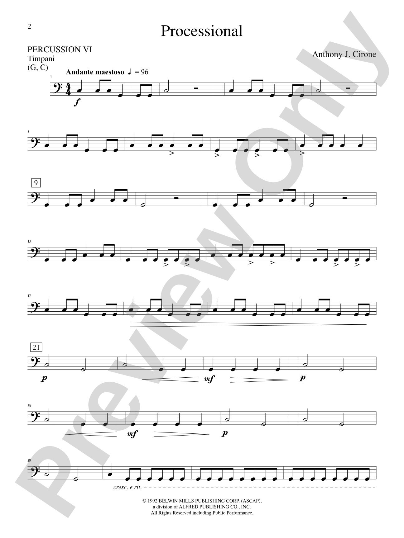 The Anthony J. Cirone Intermediate Percussion Ensemble Collection: 6th Percussion