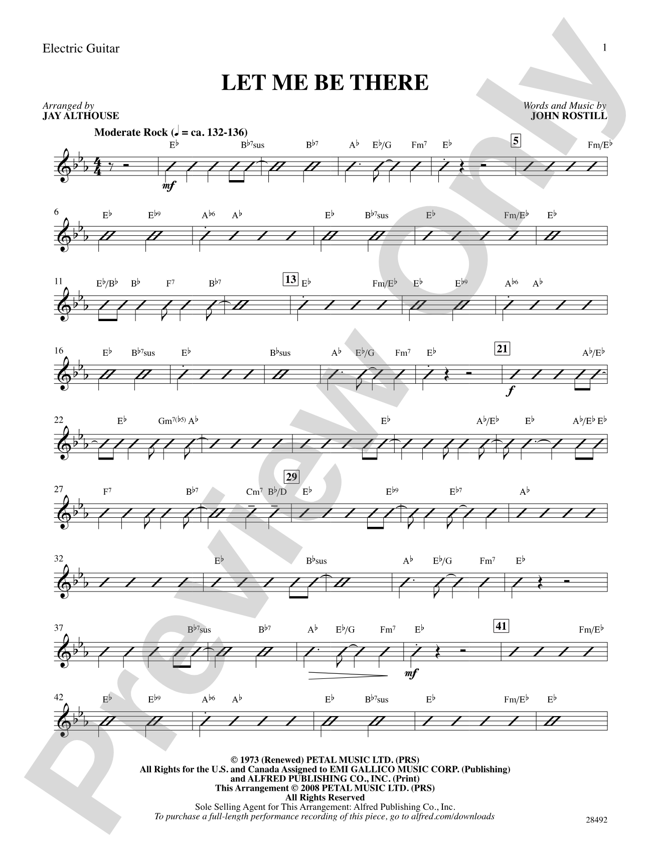 Let Me Be There: Guitar: Choral SoundPax