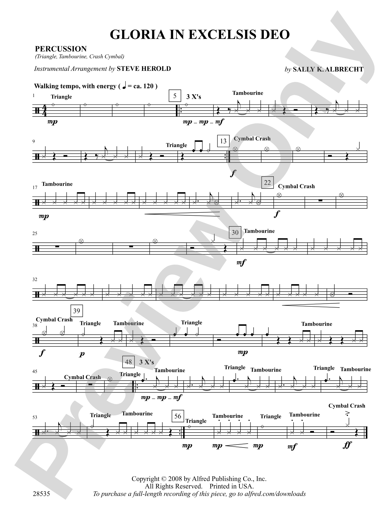 Gloria in Excelsis Deo: 1st Percussion: Choral SoundPax