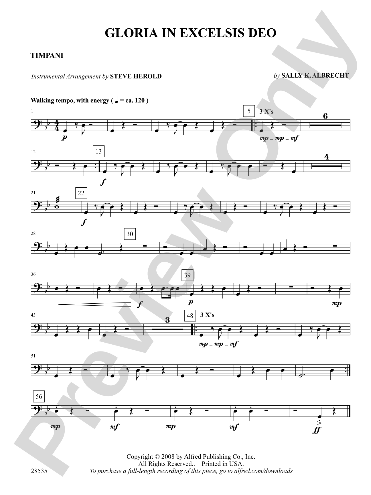 Gloria in Excelsis Deo: Timpani: Choral SoundPax