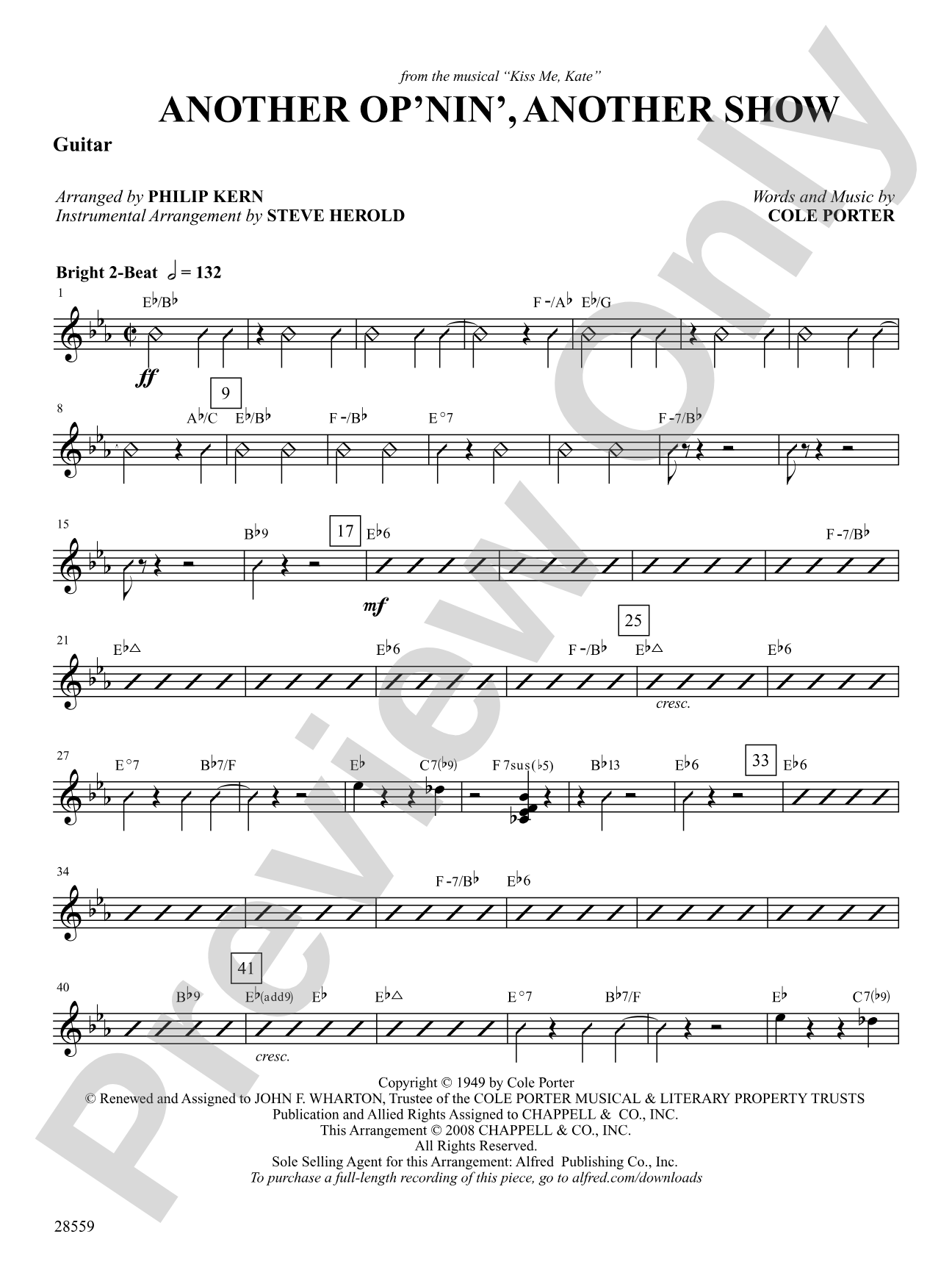 Another Op'nin', Another Show: Guitar: Choral SoundPax