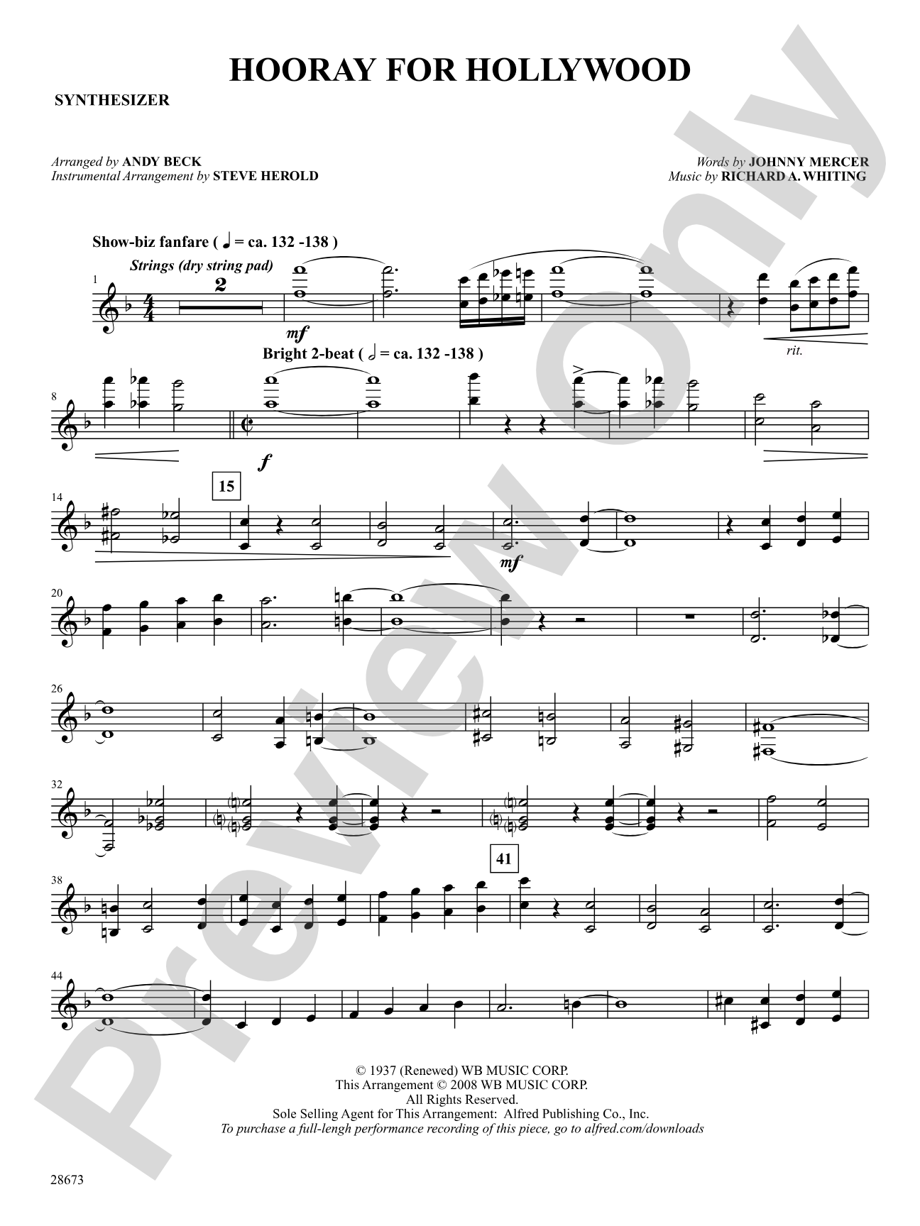 Hooray for Hollywood: Synthesizer: Choral SoundPax