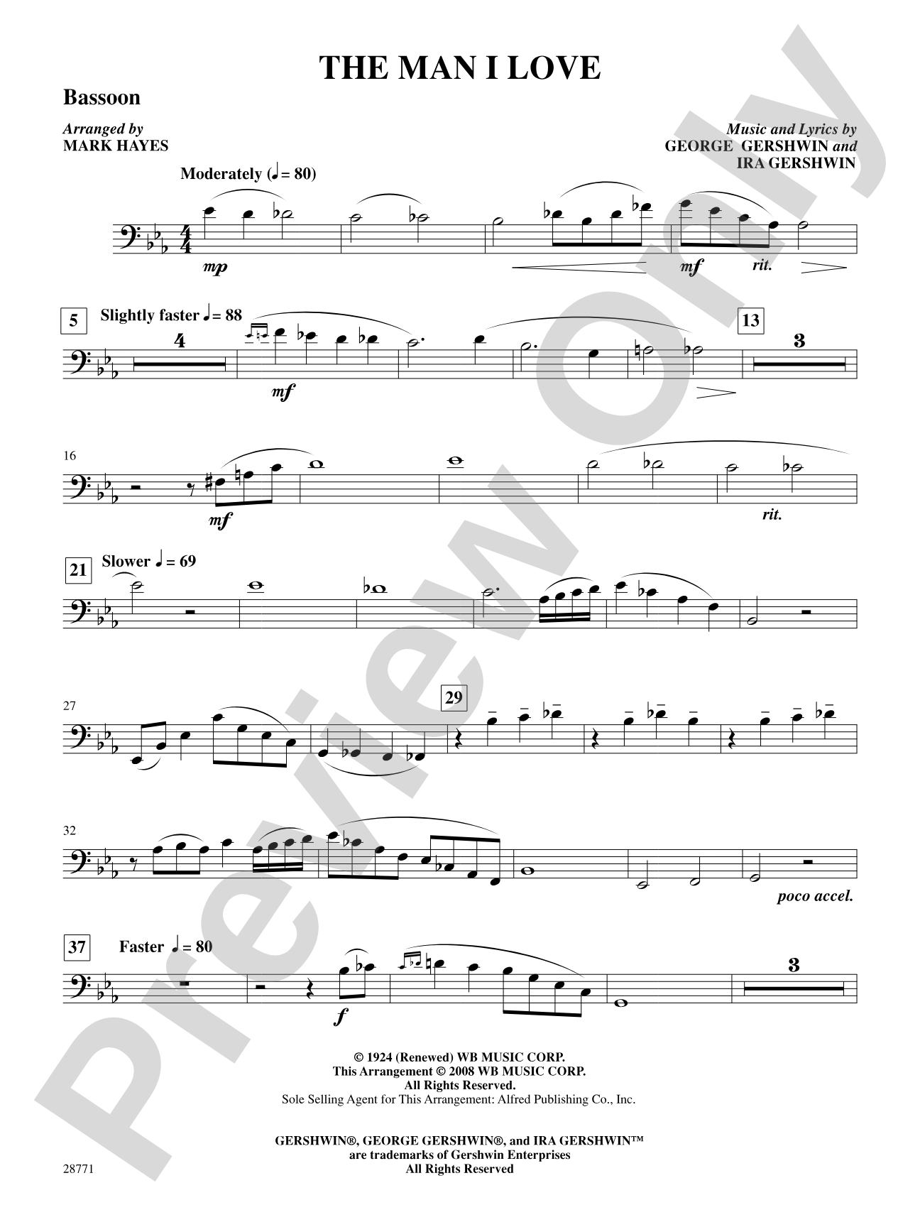 The Man I Love: Bassoon: Choral SoundPax