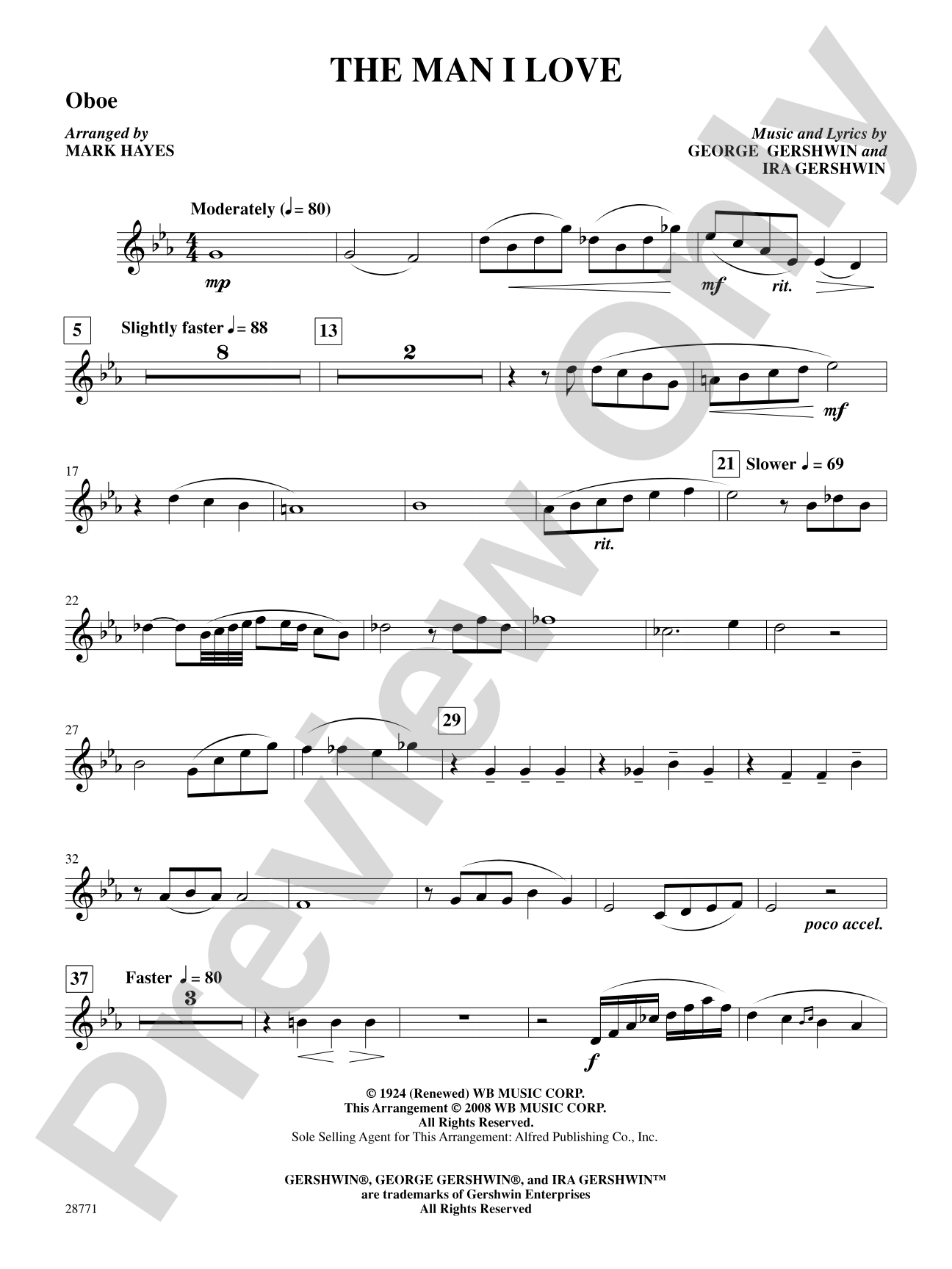 The Man I Love: Oboe: Choral SoundPax