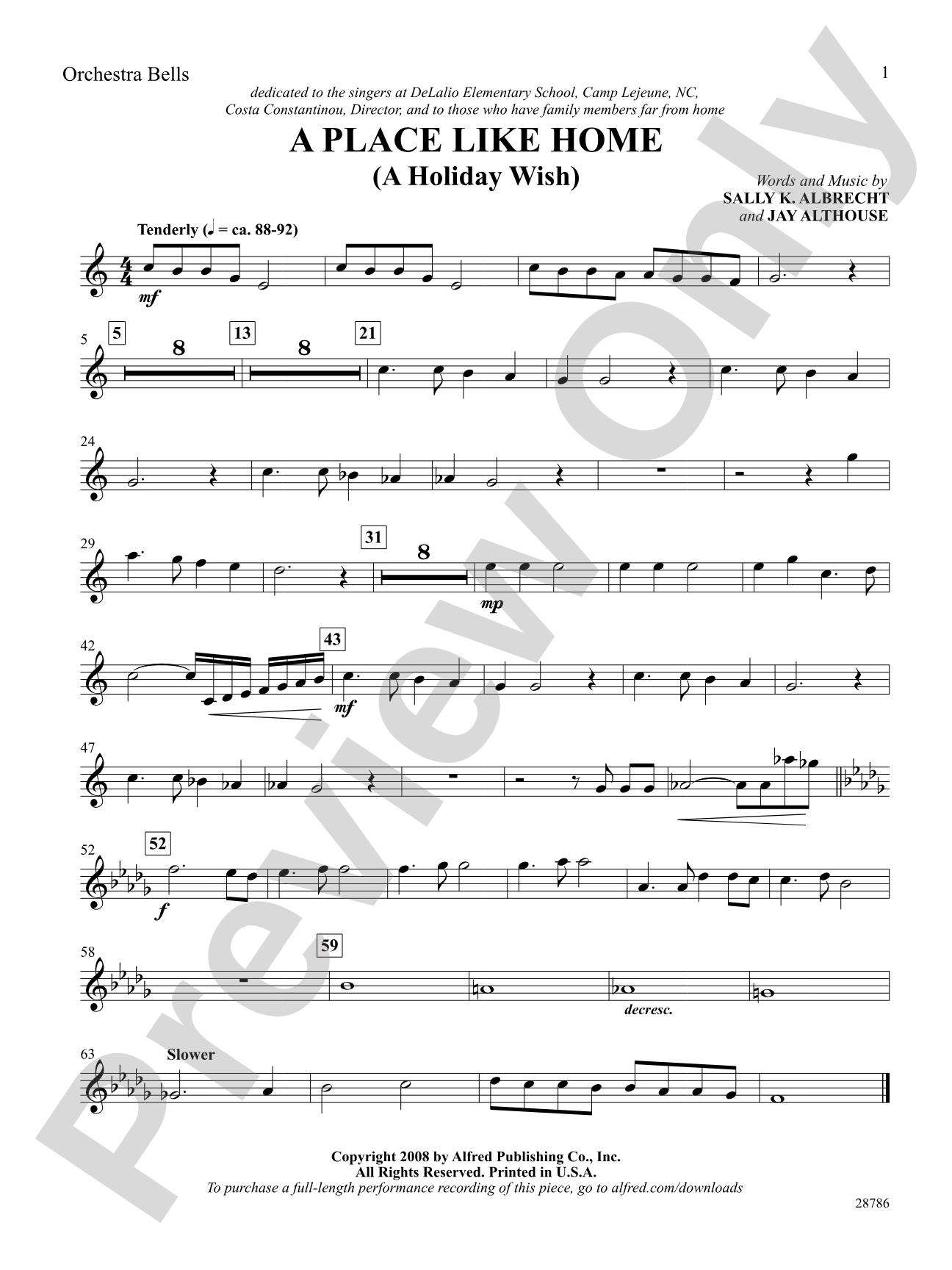 A Place Like Home (A Holiday Wish): Bells: Choral SoundPax
