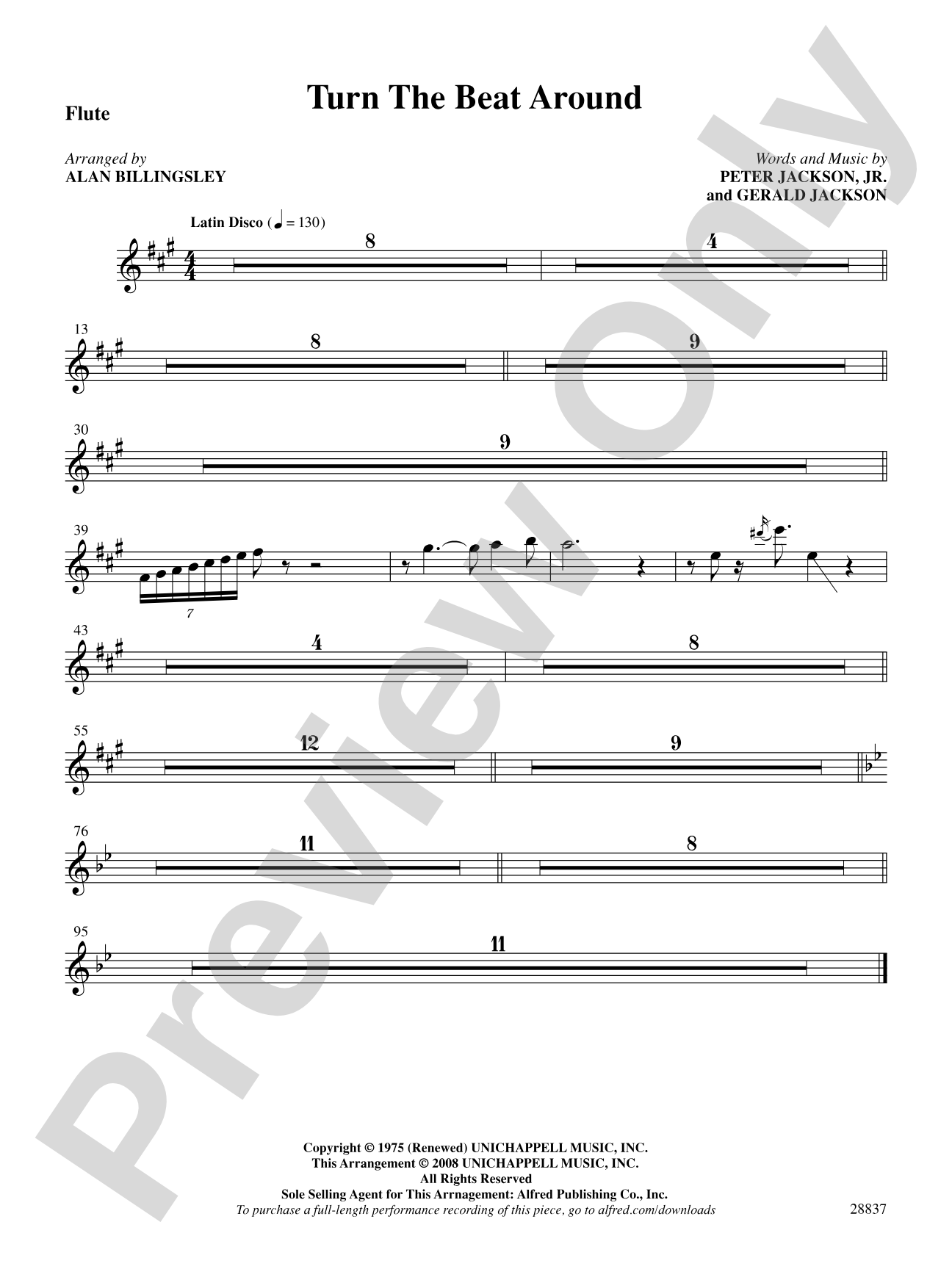Turn the Beat Around: Flute: Choral SoundPax