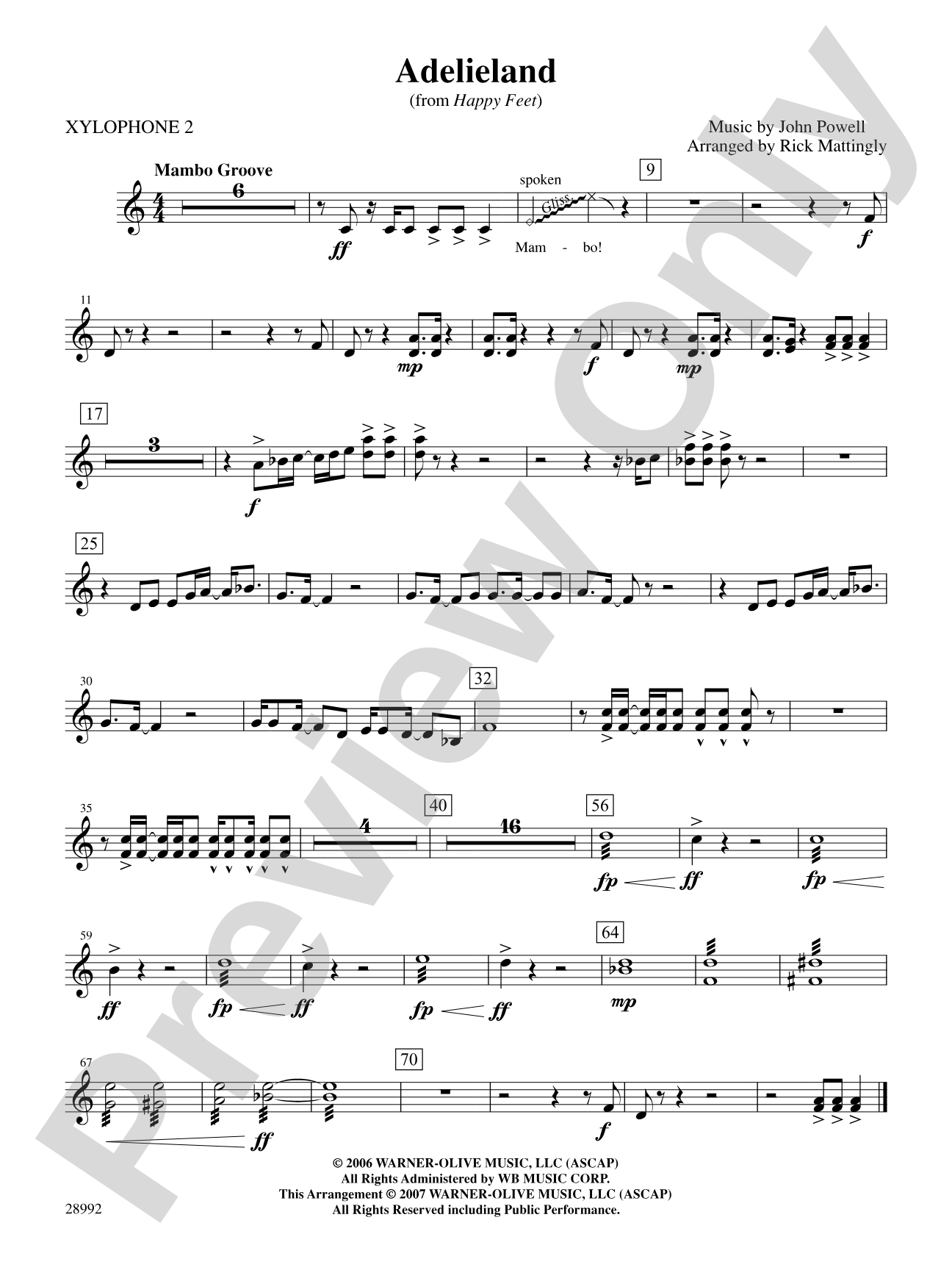 Adelieland (from Happy Feet): 2nd Xylopohone