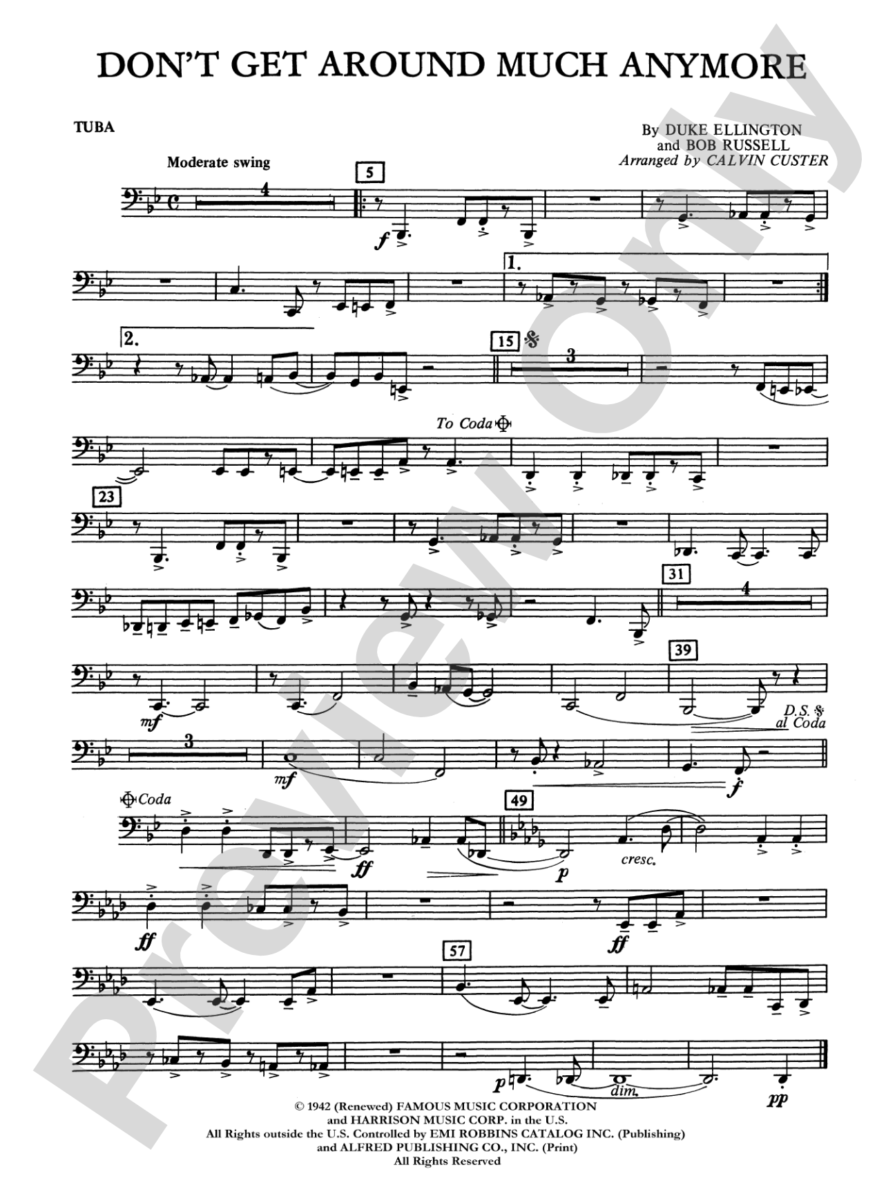 Don't Get Around Much Anymore: Tuba