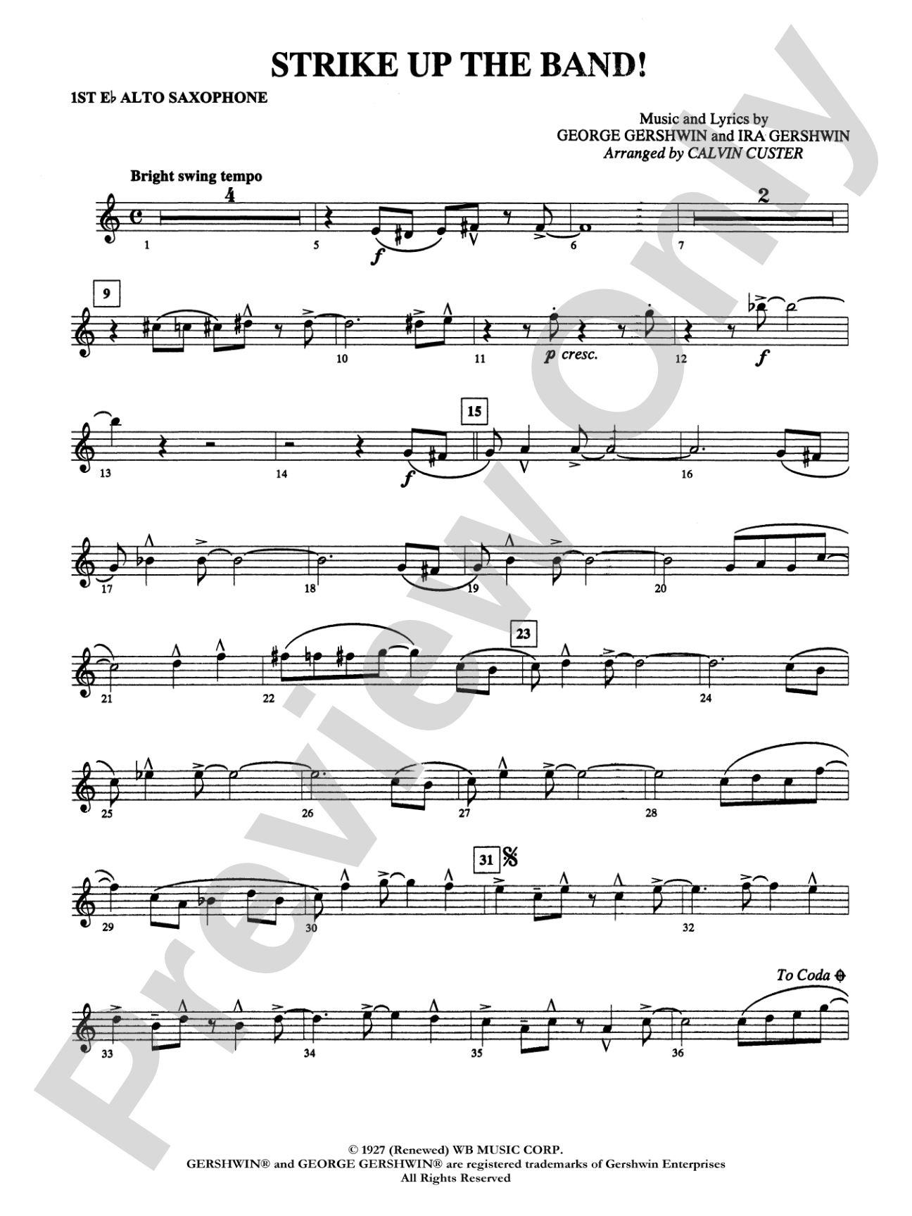 Strike Up the Band!: E-flat Alto Saxophone