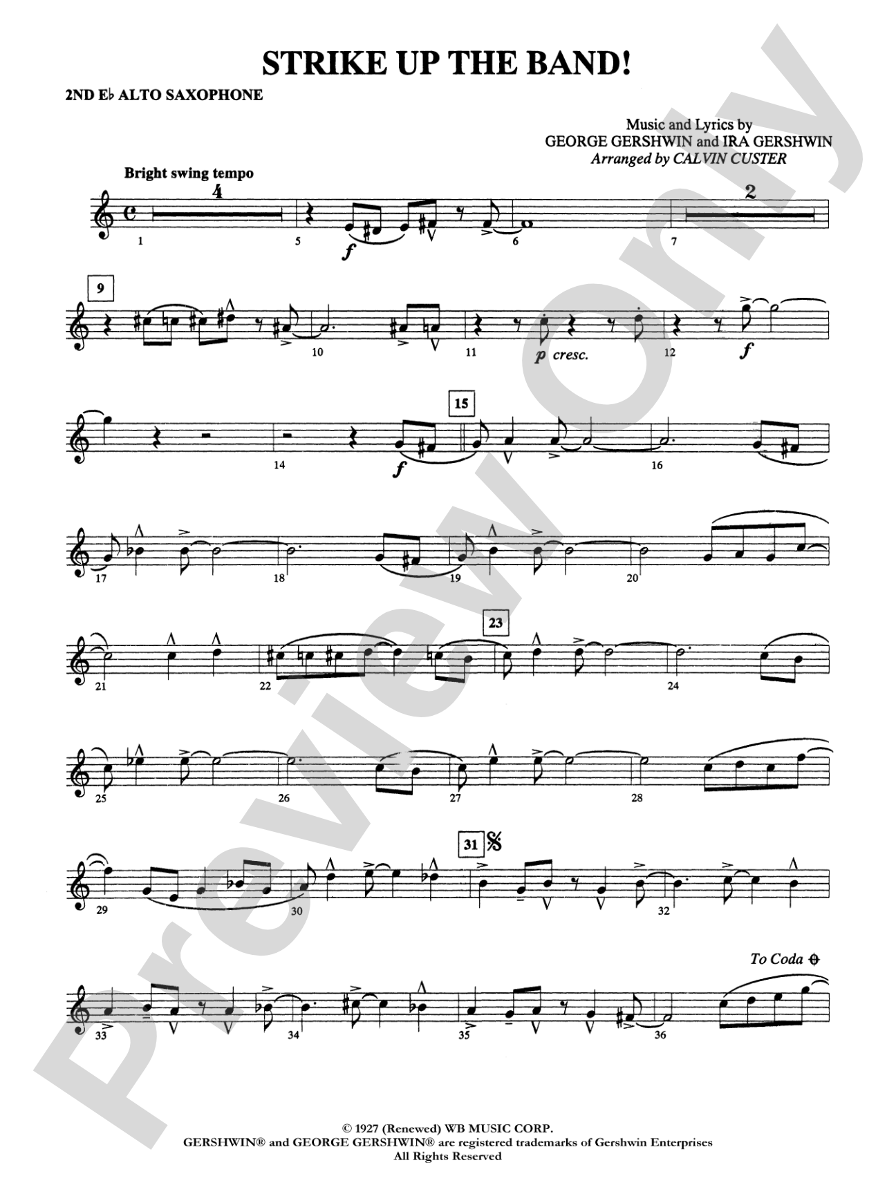 Strike Up the Band!: 2nd E-flat Alto Saxophone