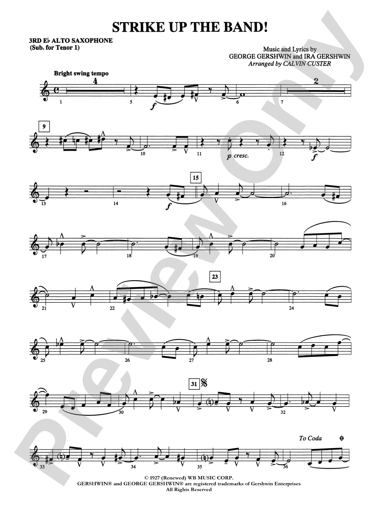 Strike Up the Band!: 3rd E-flat Alto Saxophone