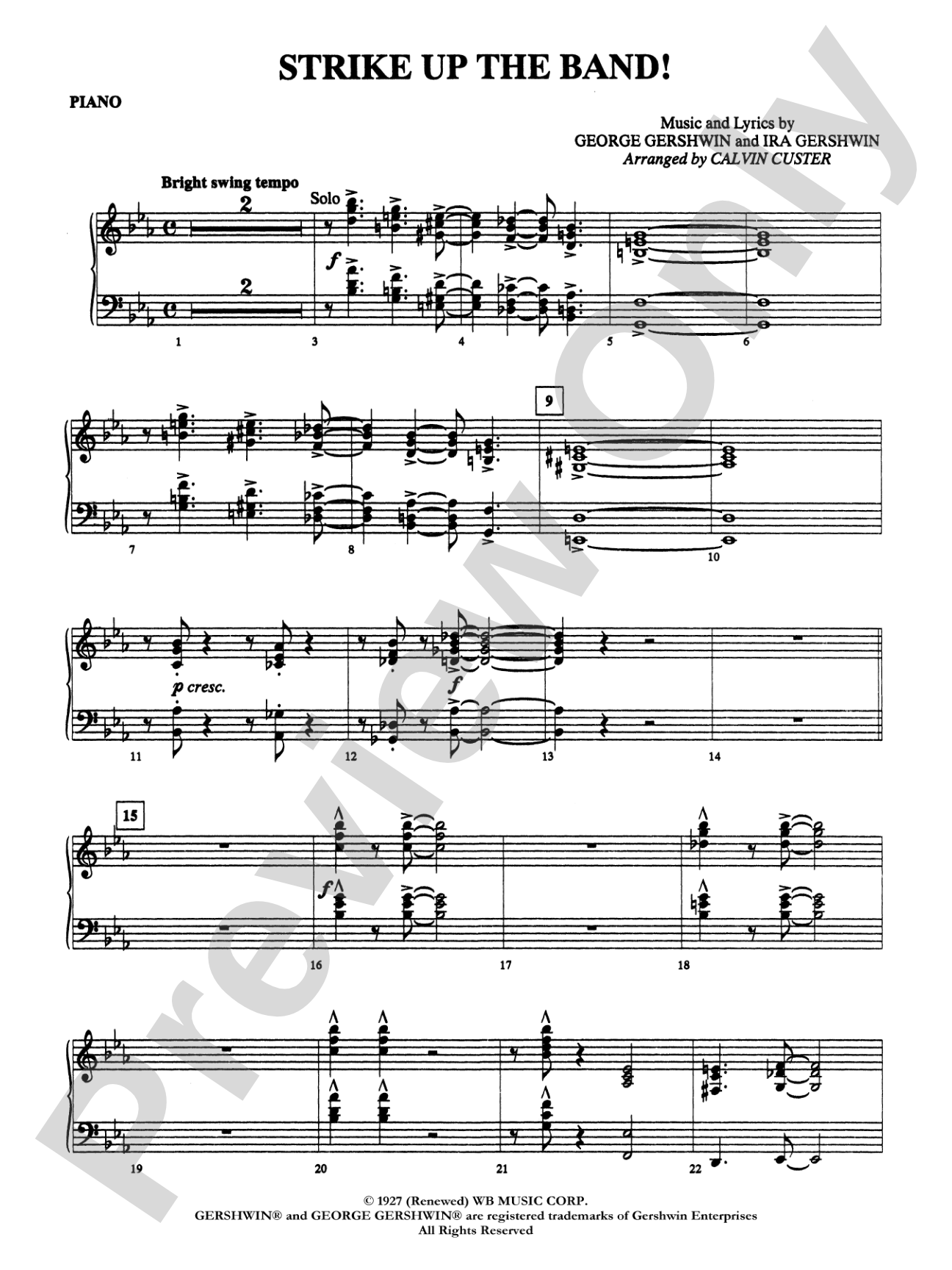 Strike Up the Band!: Piano Accompaniment