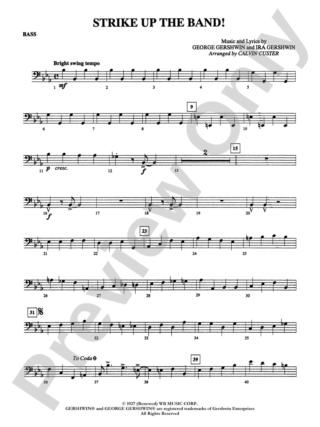 Strike Up the Band!: String Bass