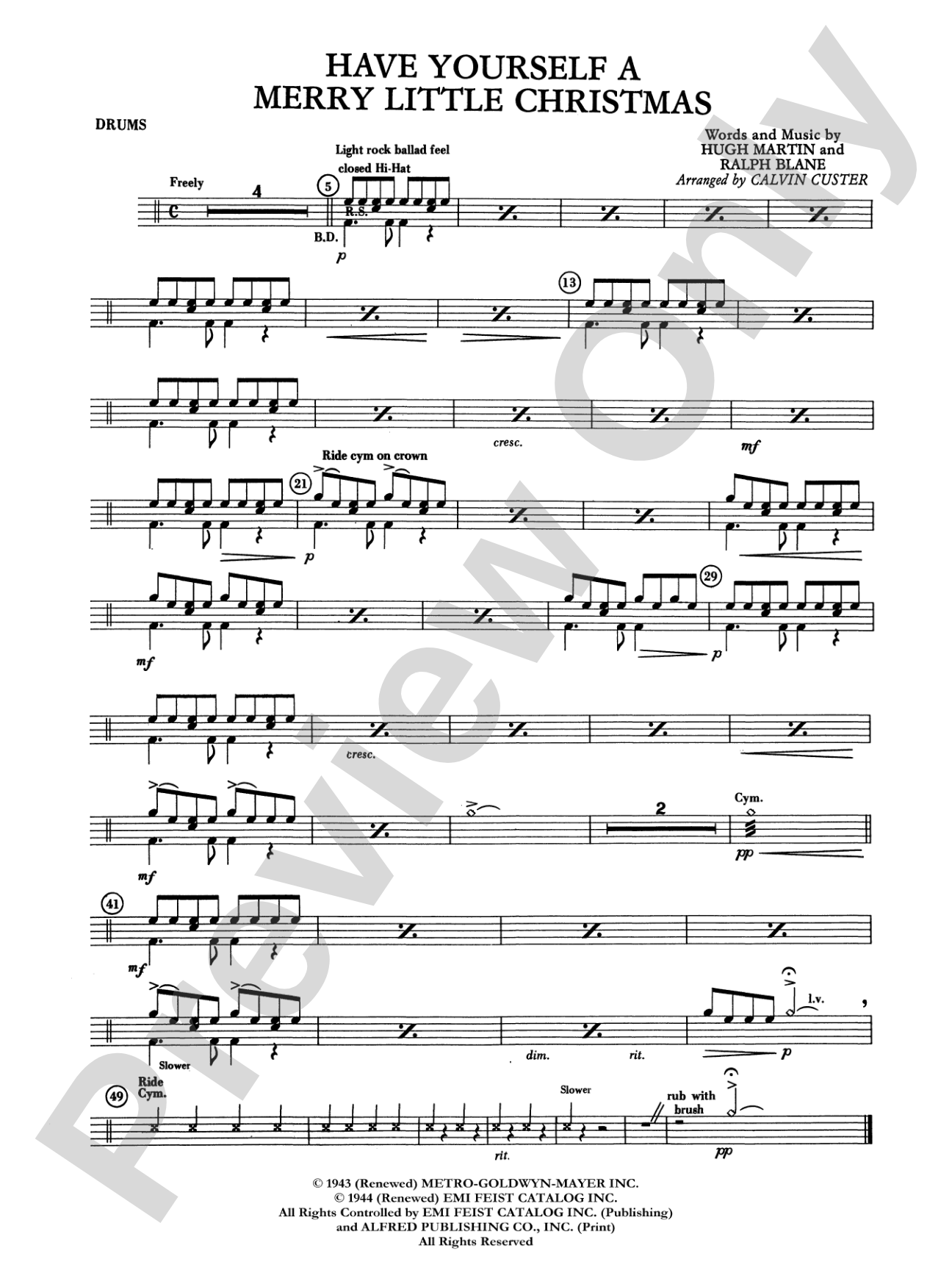 Have Yourself a Merry Little Christmas: Drums